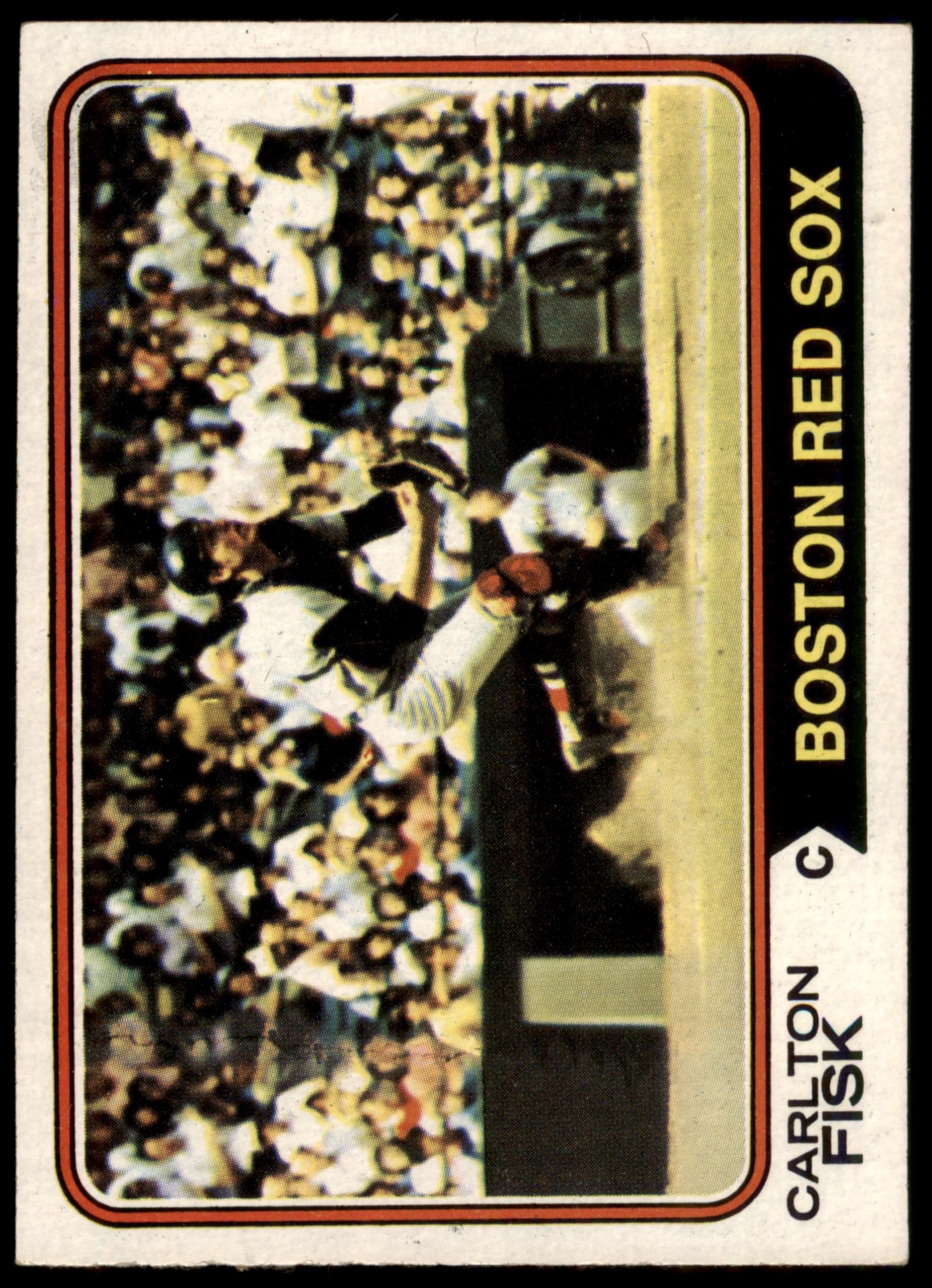 1974 Topps #105 Carlton Fisk Boston Red Sox Baseball Card - EX Condition - Vintage MLB Collectible for Sports Memorabilia & Trading Card Collections