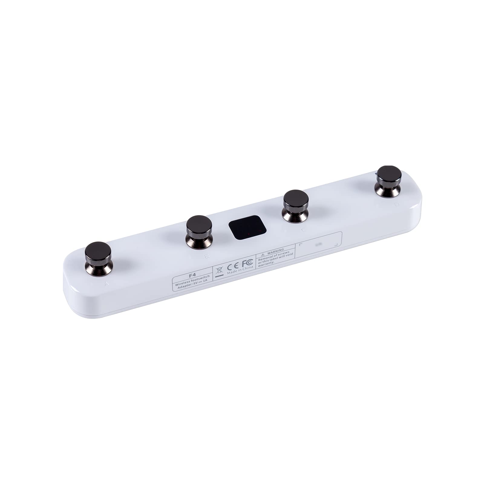 MOOER F4 White Prime Series Wireless Footswitch Controller for Guitar Effects Pedals - Preset Switching, Looper & Drum Machine Control - Perfect for Live Performances & Studio Recording