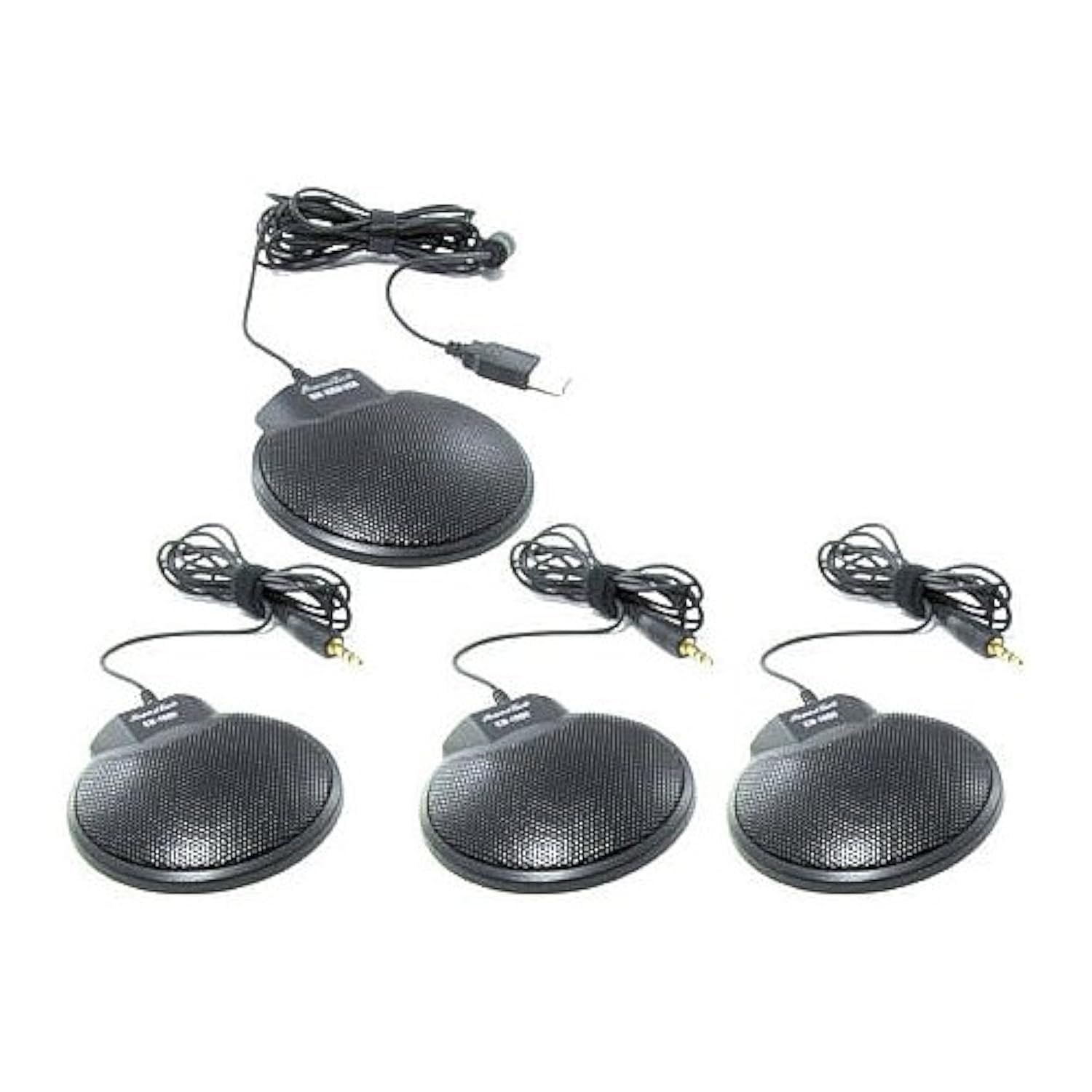VEC Professional Tabletop Conference Microphone Kit - 4 Daisy Chain Mics for Meetings, Webinars & Online Classes - Ideal for Boardrooms, Classrooms & Remote Collaboration