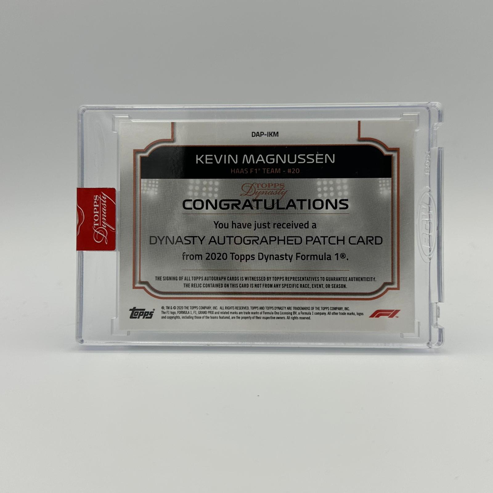 Kevin Magnussen Haas F1 Team Autographed Patch - Limited Edition 2/5 Dynasty Collectible for Motorsport Fans and Memorabilia Display