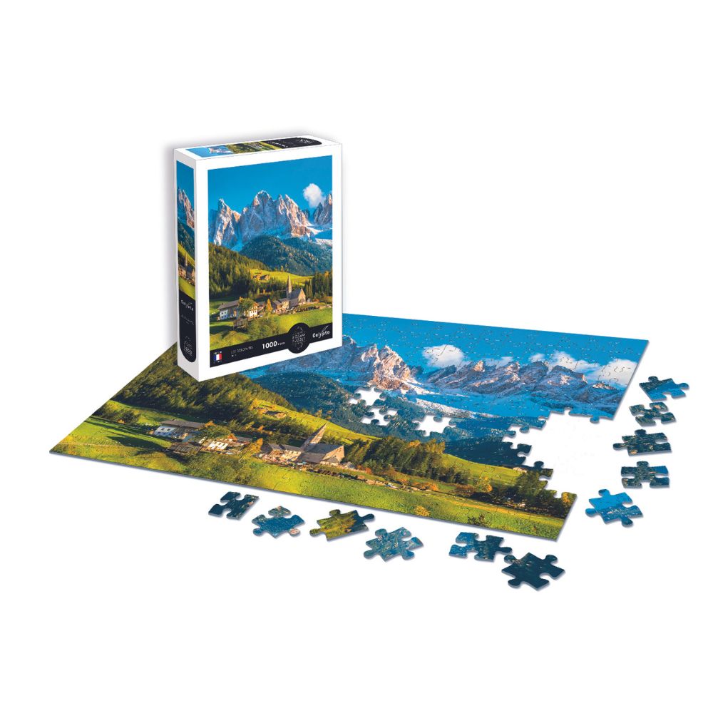 1000-Piece Calypto Jigsaw Puzzle - Stunning Dolomite Mountains Landscape of Italy | Perfect for Family Game Night, Stress Relief & Home Decor