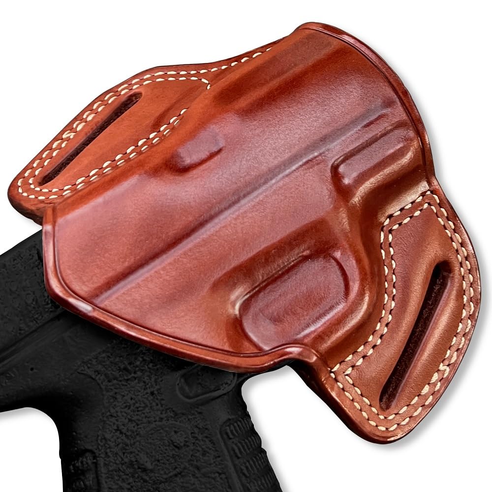 Premium Leather Pancake OWB Belt Holster for Diamondback AM2 9mm 3.5