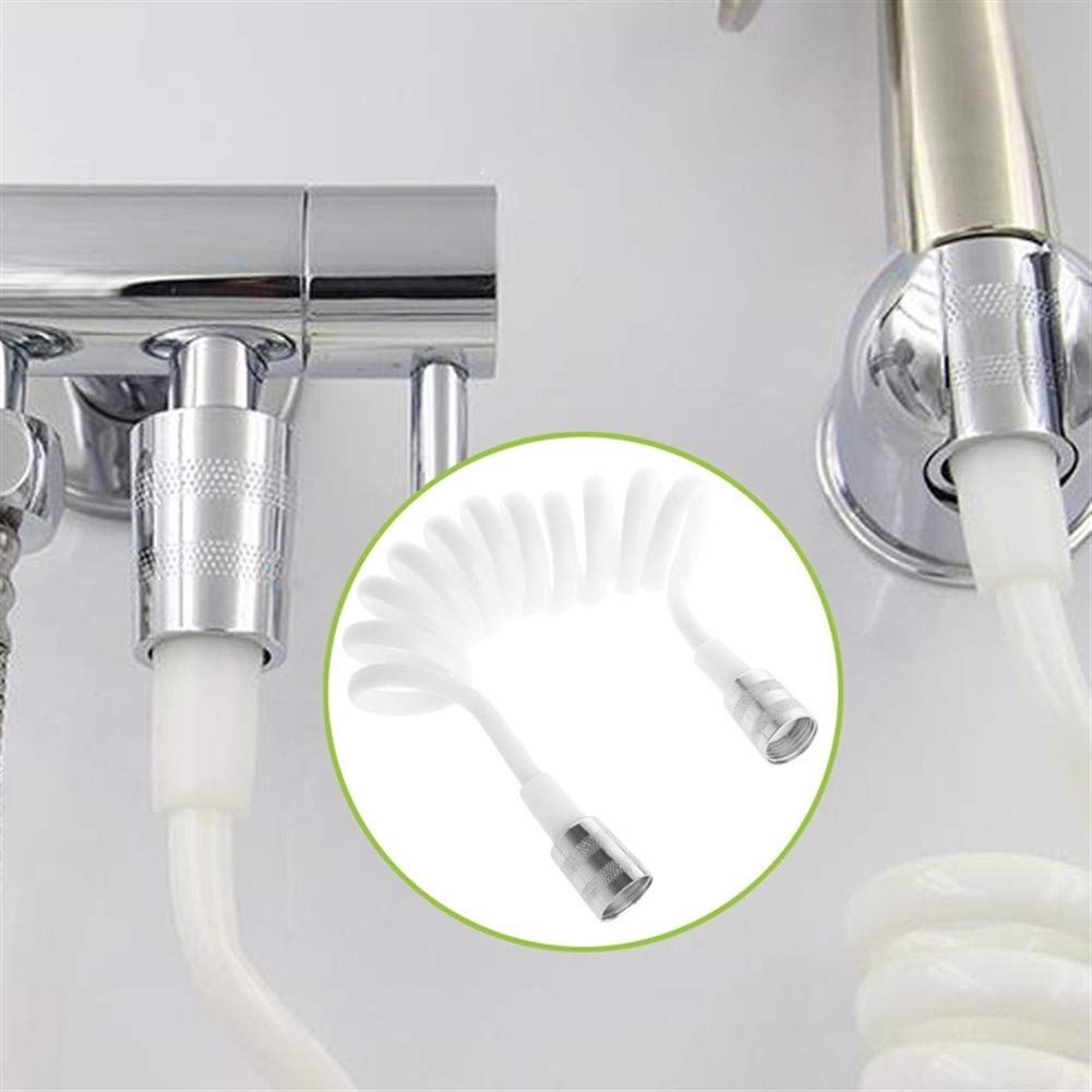 1.5m Flexible Spring Shower Hose Pipe - Stainless Steel Bathroom Sprayer for Shower, Bidet & Toilet (Perfect for Bathroom Renovation & Plumbing Upgrades)