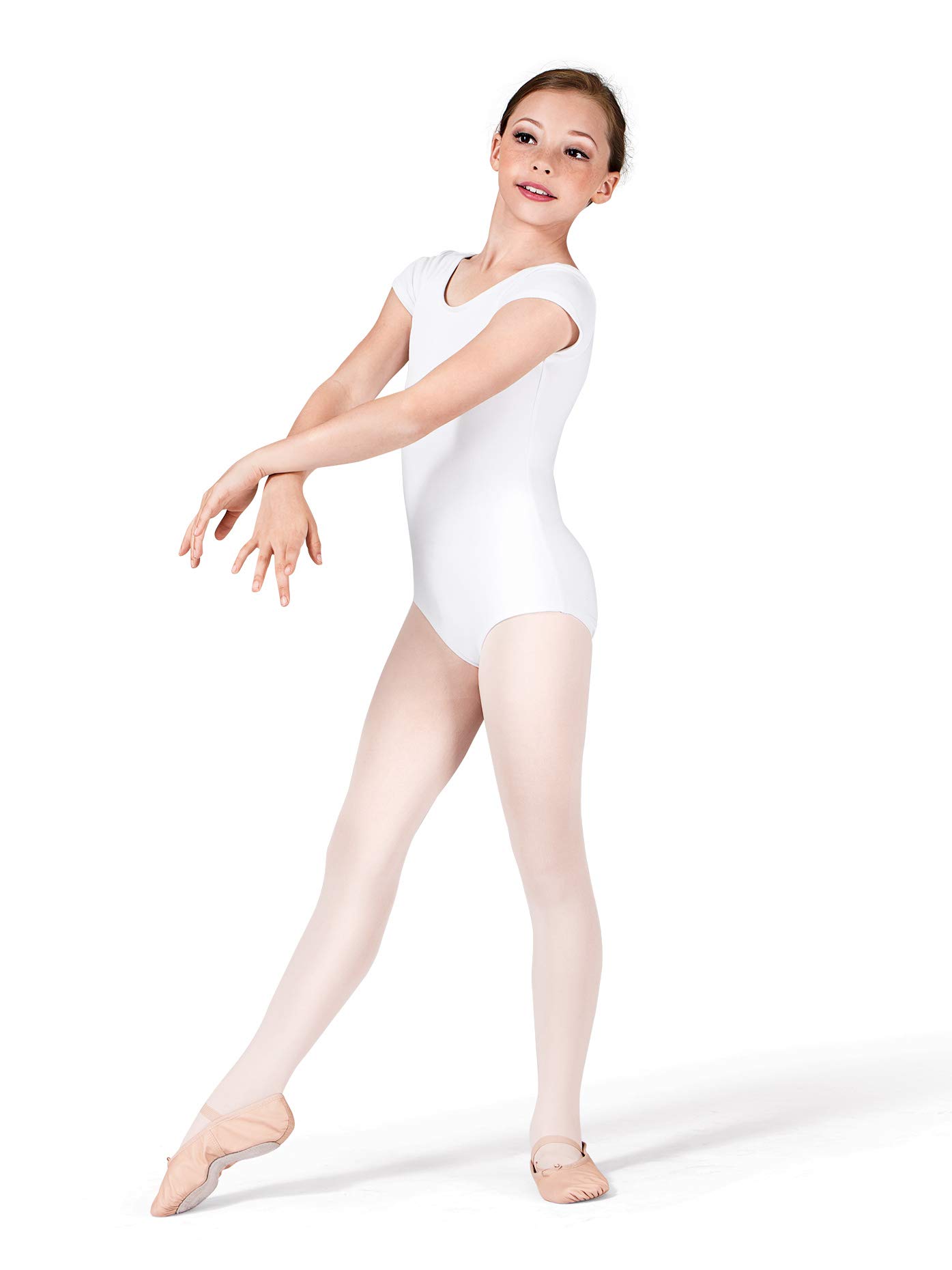 Girls Cotton Short Sleeve Dance Leotard for Ballet, Jazz & Gymnastics - Comfortable Stretch Performance Wear for Kids Dance Classes & Recitals