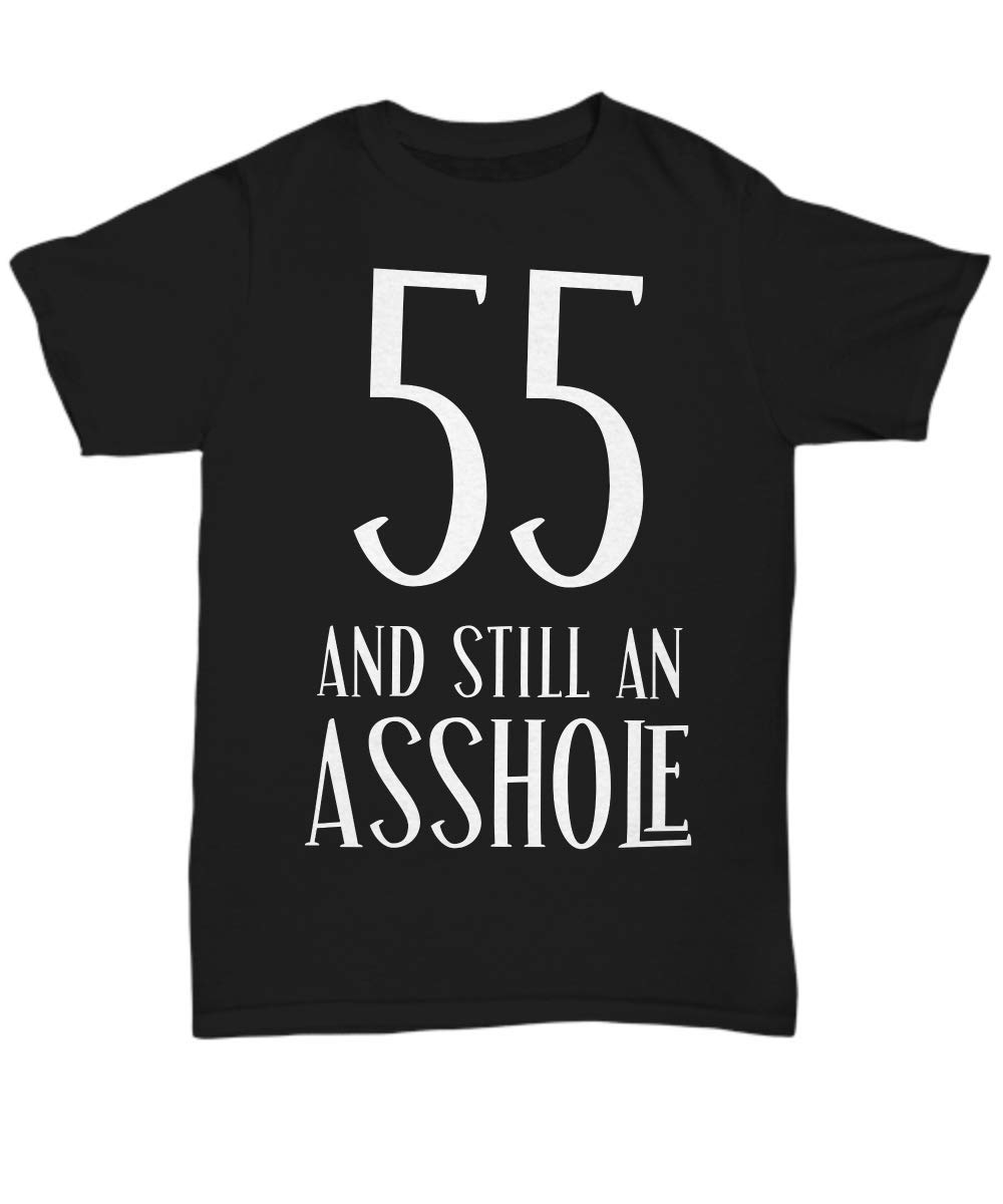 55th Birthday Tshirt Gift for Women & Men - Funny Fifty Five Year Old Unisex Tee - Perfect for Birthday Parties, Celebrations & Surprise Gifts