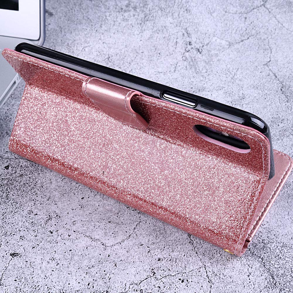 ASUWISH Samsung Galaxy S7 Case with Tempered Glass Screen Protector, Card Holder & Kickstand - Glitter Wallet Phone Cover for Galaxy S7/Galaxy 7S/Galaxies GS7/SM-G930V (Pink) - Perfect for Work, Travel & Everyday Protection