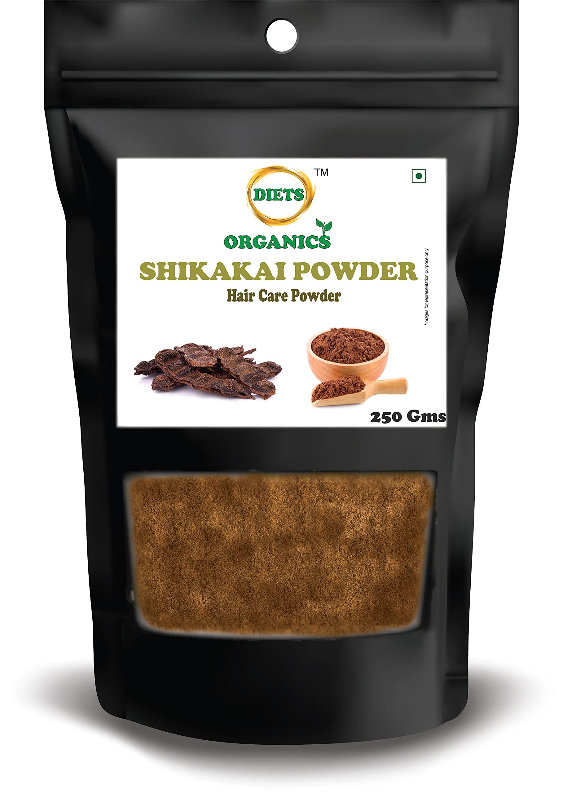 DIETS ORGANICS Shikakai Powder - 250g for Hair Growth, Hair Mask & Scalp Care | Natural Ayurvedic Treatment for Stronger, Healthier Hair | Perfect for DIY Hair Masks & Organic Hair Care Routines
