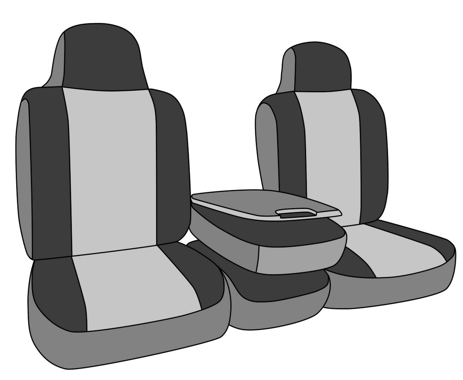 **CalTrend Neoprene Seat Covers for 2003-2010 Ford F-250 F-350 F-450 F-550 - Beige with Black Trim - Front 40/20/40 Split Bench - Easy to Install - Durable & Water-Resistant - Perfect for Work Trucks & Off-Road Adventures**