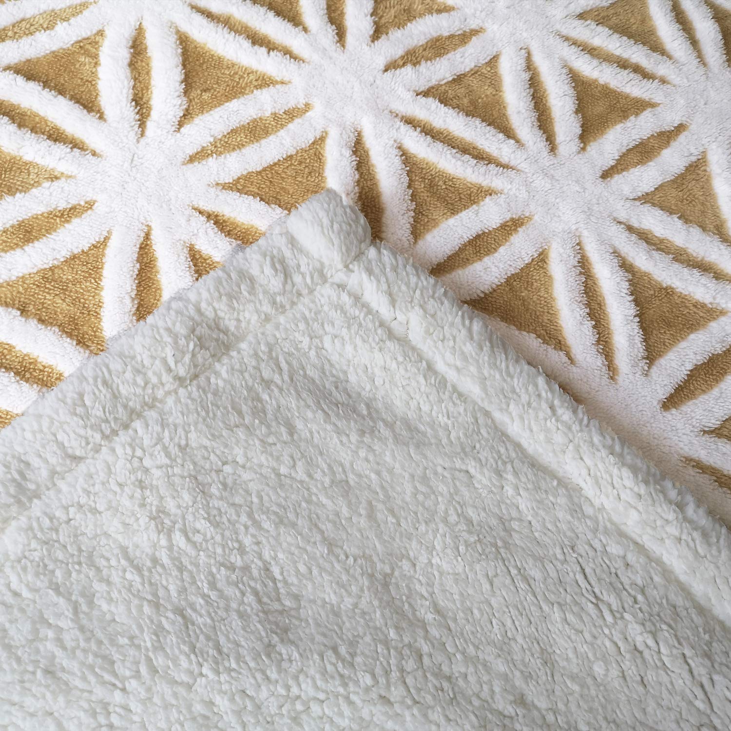 LOMAO Sherpa Fleece Blanket - Ultra Soft & Fuzzy Dual Sided Throw Blanket for Couch, Sofa & Bed - Warm Cozy Blanket for Winter, Home Decor, Camping & Gifts (Yellow, 60x80 Inches)
