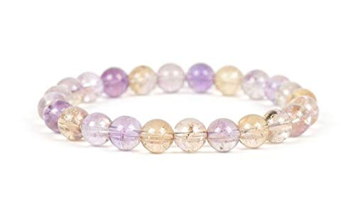 AAA++ Rare Quality Ametrine Healing Bracelet | Genuine 8mm Gemstone Bracelet | Handmade Spiritual Jewelry for Meditation & Energy Balancing | WAR1100