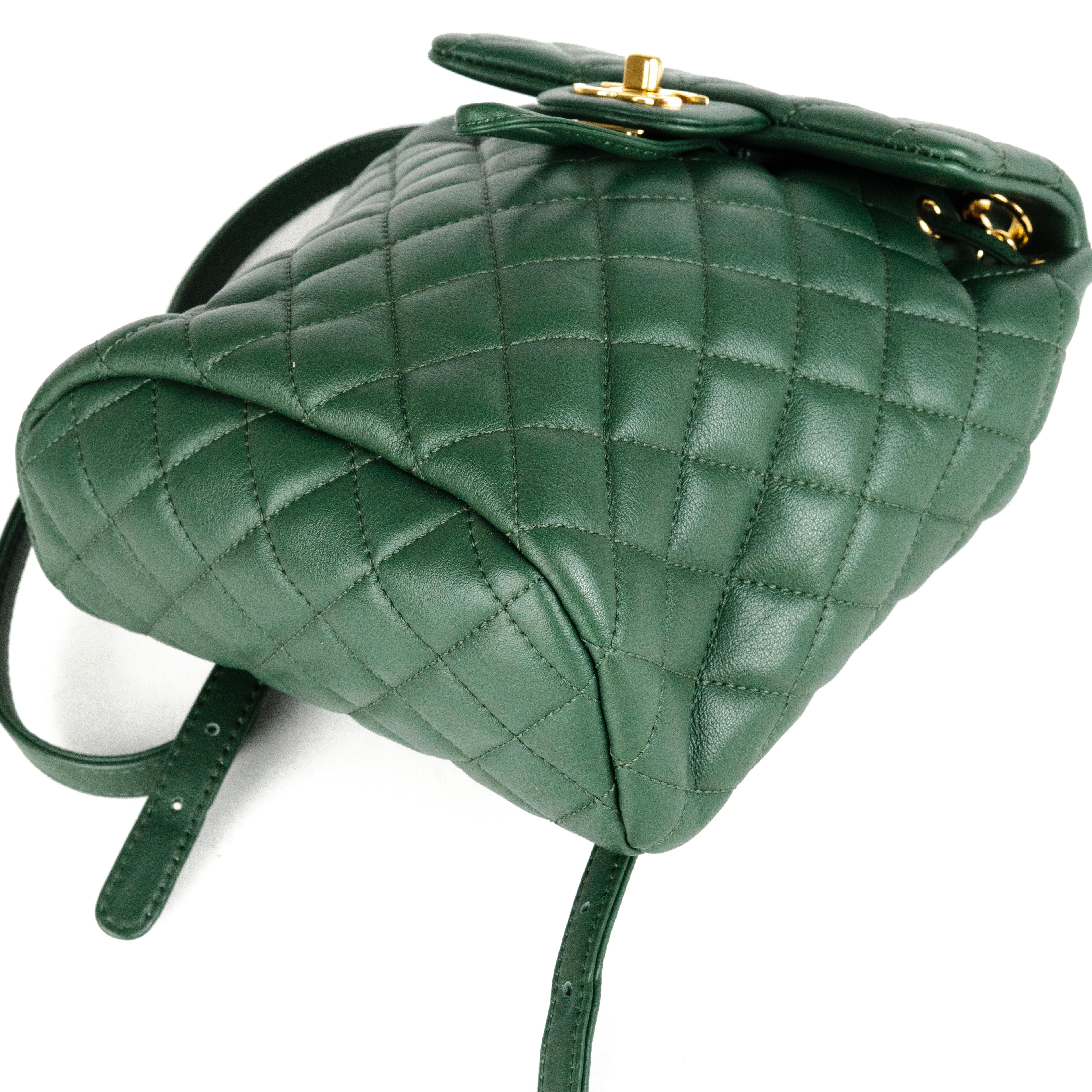 Chanel Metalasse Backpack Green 26 Series - Luxury Designer Backpack for Women, Fashionable & Durable - Perfect for Travel, Work & Everyday Use