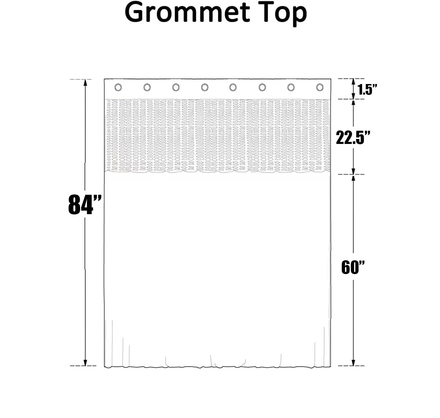Flame Resistant Hospital Privacy Curtain - 9' x 7' Medical Cubicle Bed Divider with Mesh Top & Grommets, Machine Washable - Perfect for Patient Rooms, Clinics, and Healthcare Facilities