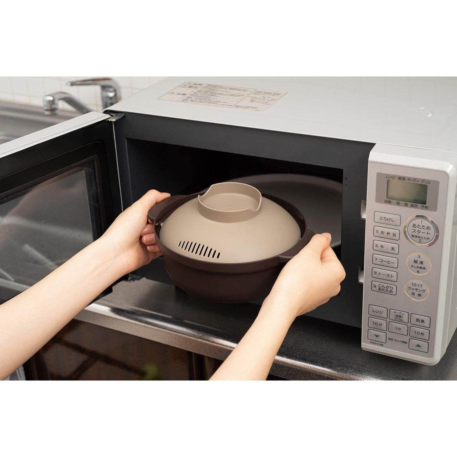 1.5L Single Serving Microwave Safe Nabemono Hot Pot - Perfect for Quick Meals, Dorm Cooking & Small Space Living