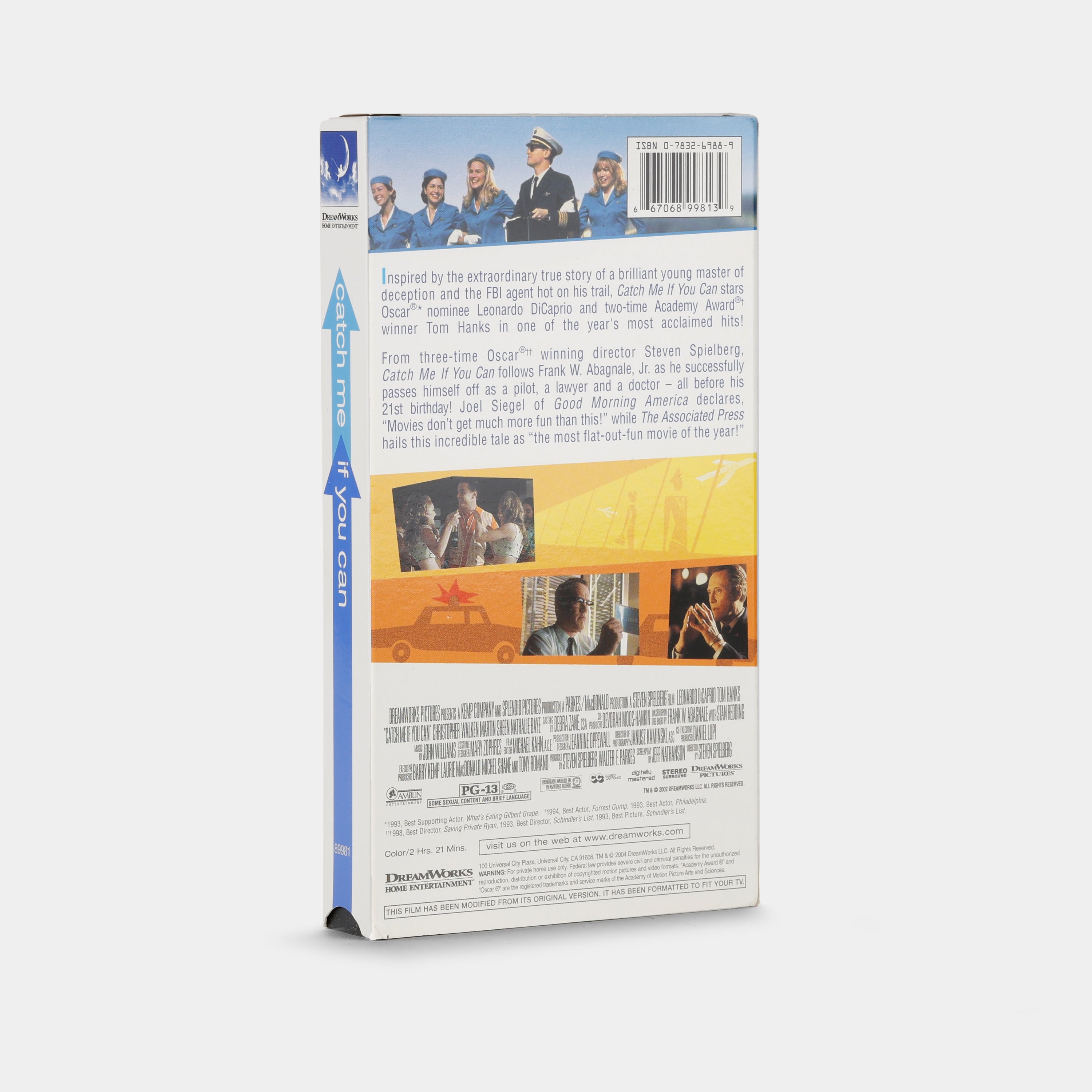 Catch Me If You Can VHS Tape - Classic Leonardo DiCaprio Movie - Perfect for Movie Nights & 90s Nostalgia Collectors