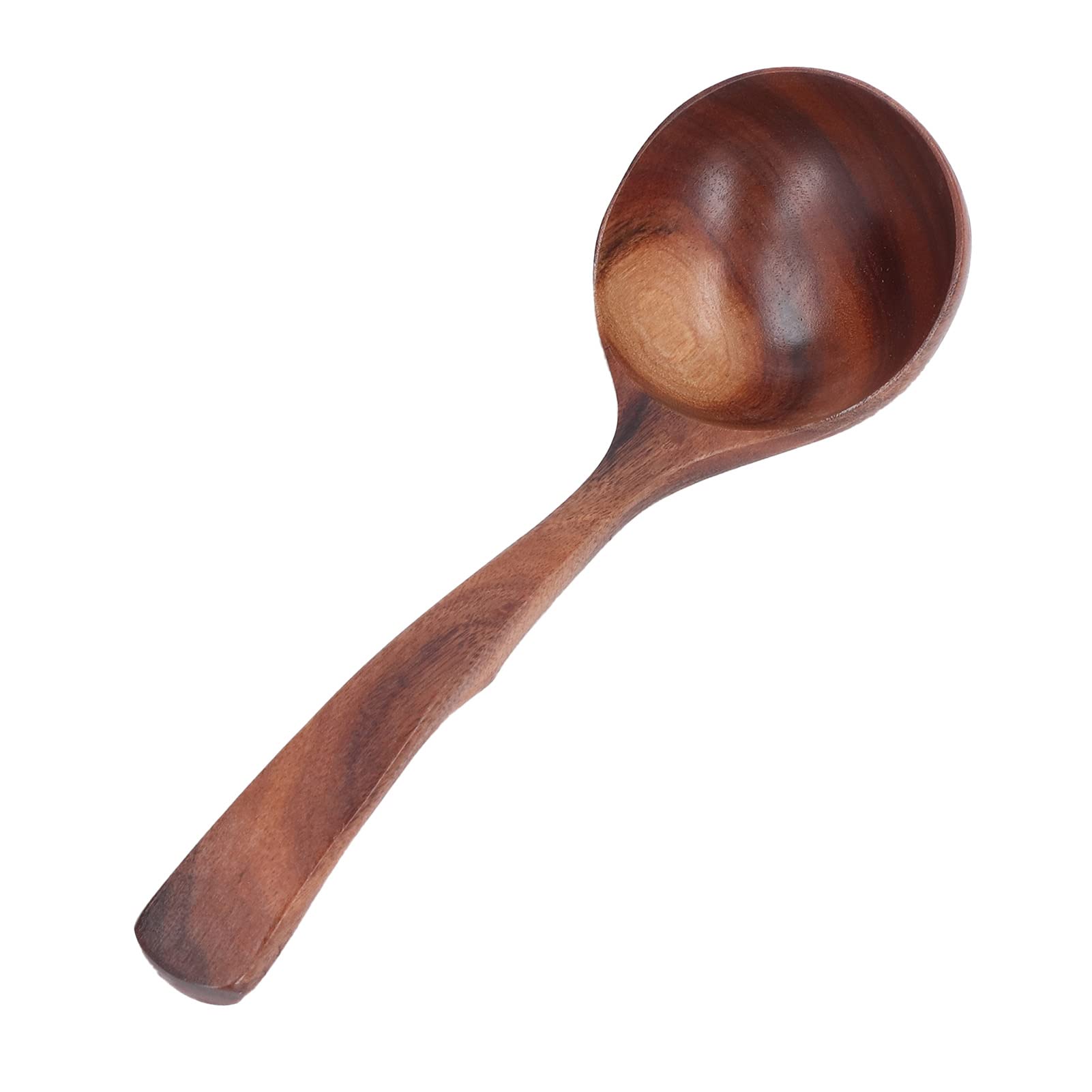 Acacia Wood Long Handle Soup Ladle - Natural Wooden Serving Spoon for Kitchen, Cooking & Dinnerware - Perfect for Soups, Stews & Serving Dishes