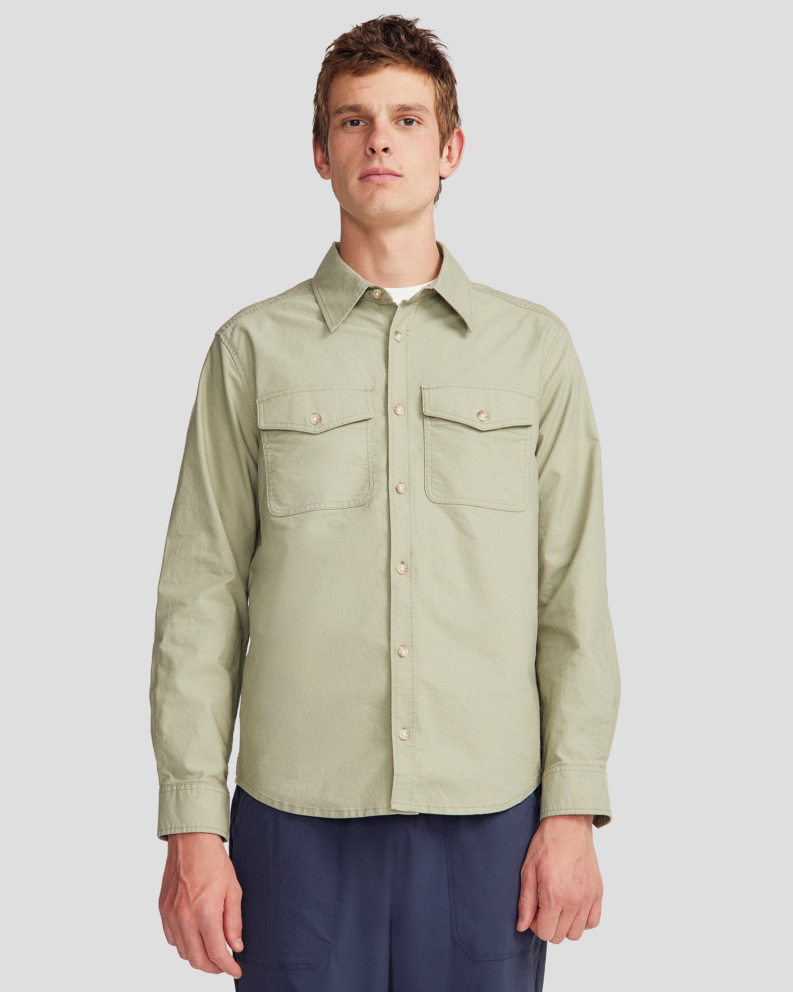 Vander HT Men's Long Sleeve Casual Shirt - Light Beech Color, Comfortable Slim Fit Button Down Shirt for Office, Business, and Outdoor Activities