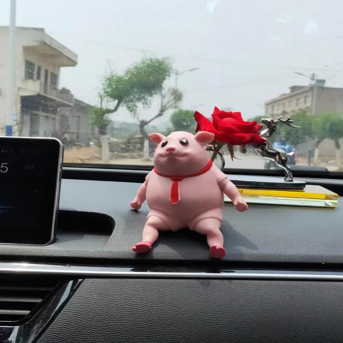 **Soft Pink Squishy Pig Toy for Kids & Adults - Stress Relief Sensory Squeeze Toy for Anxiety, TikTok Trendy Fun - Perfect for Home, Office, Travel (Small Size)**