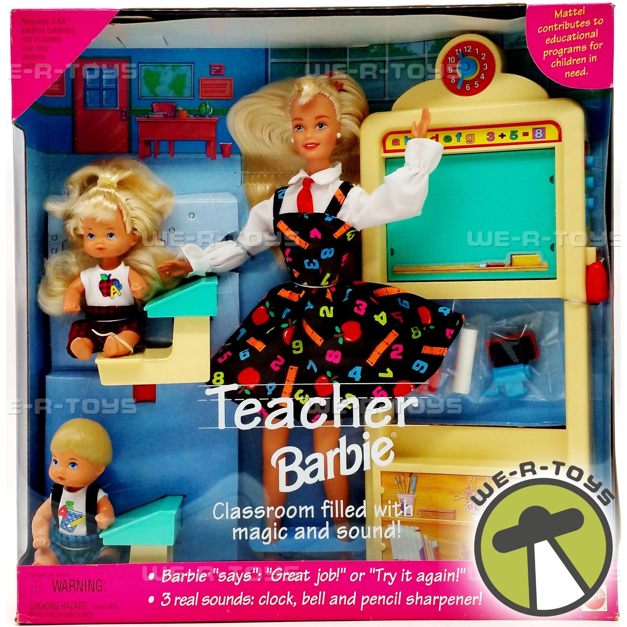 Vintage 1995 Barbie Teacher & Students Gift Set - Blonde Hair Edition - Perfect for Collectors, Playtime & Classroom Role Play