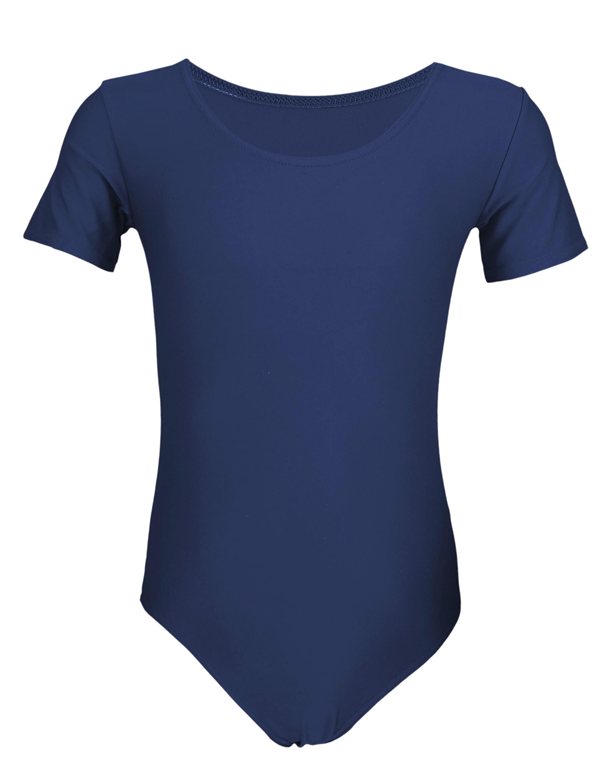 Girls' Short Sleeve Dance Leotard - Aquarti Ballet Bodysuit for Kids - Perfect for Ballet Class, Recitals & Dance Performances