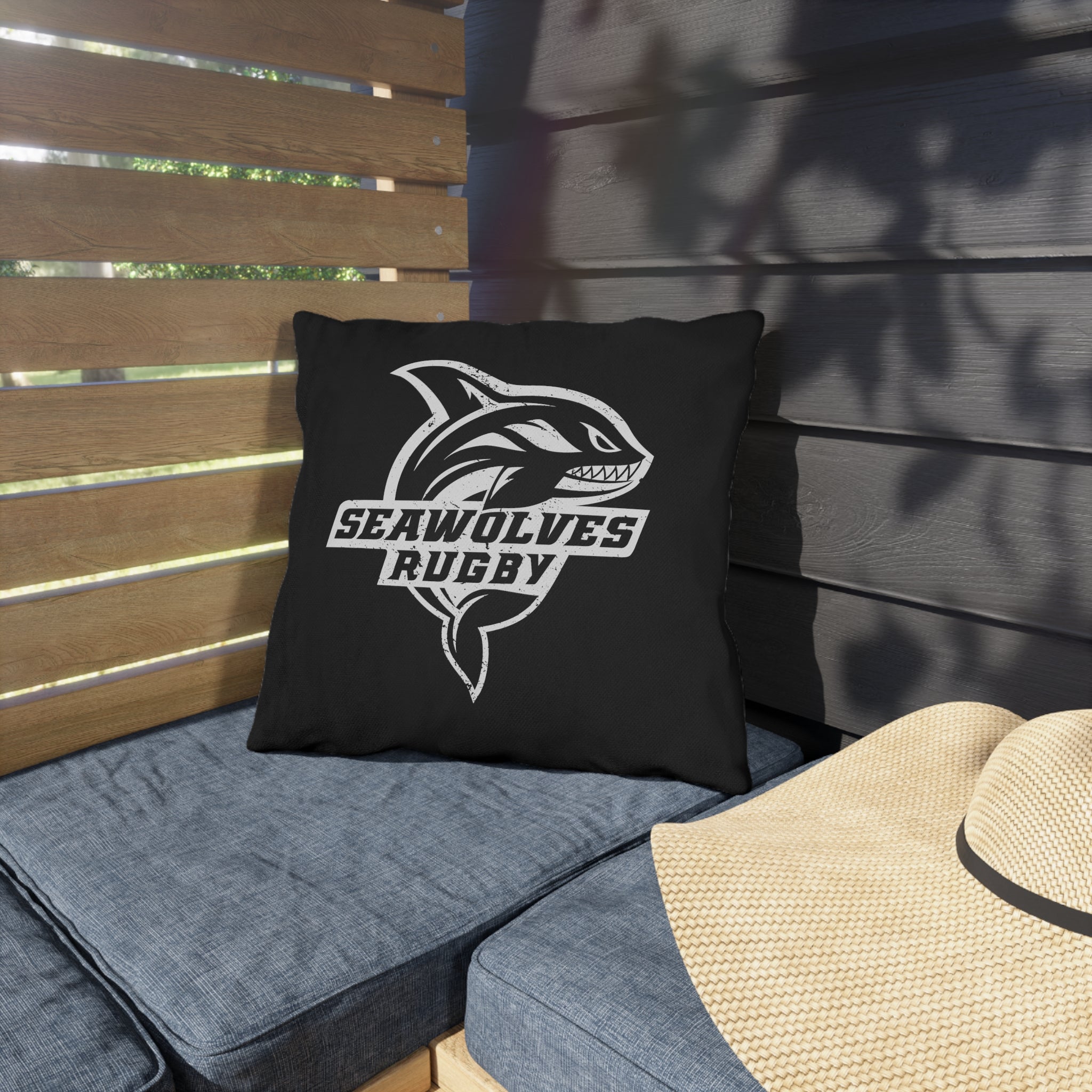 Seawolves Outdoor Pillow - Waterproof & UV Resistant Decorative Throw Pillow for Patio, Garden, Poolside - Perfect for Outdoor Furniture, Camping & Beach Decor