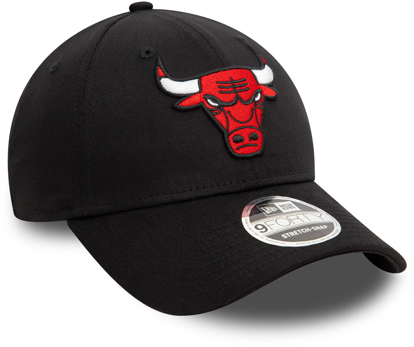 Chicago Bulls New Era 9Forty Stretch Snap NBA Team Cap - Adjustable Baseball Hat for Men & Women - Perfect for Basketball Games, Sports Fans & Streetwear Fashion