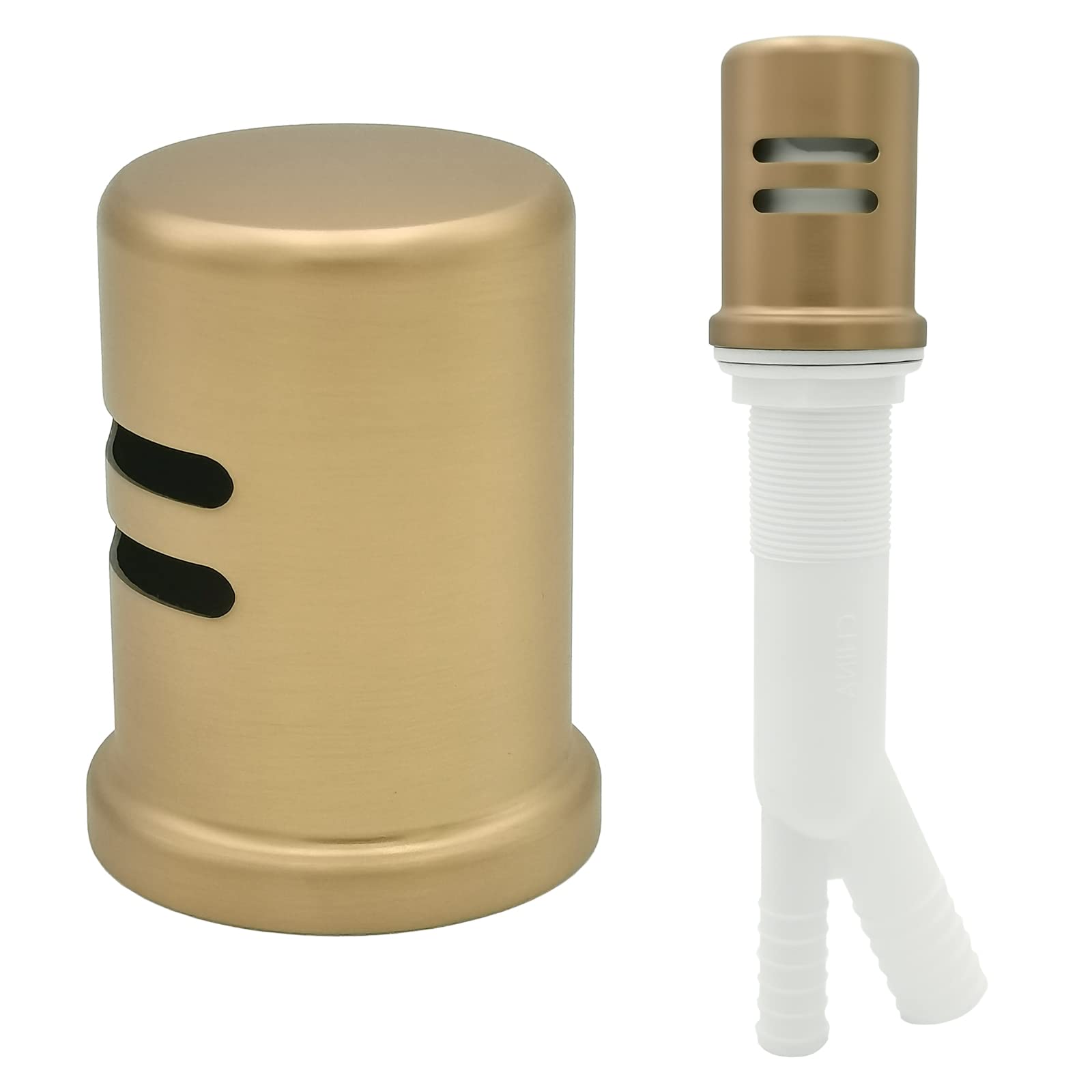 Premium Dishwasher Air Gap Kit - Solid Brass Air Gap Cover & Matching Escutcheon in Champagne Bronze Finish | Durable Replacement for Dishwasher Air Gap Systems | Perfect for Kitchen Remodeling & Plumbing Upgrades