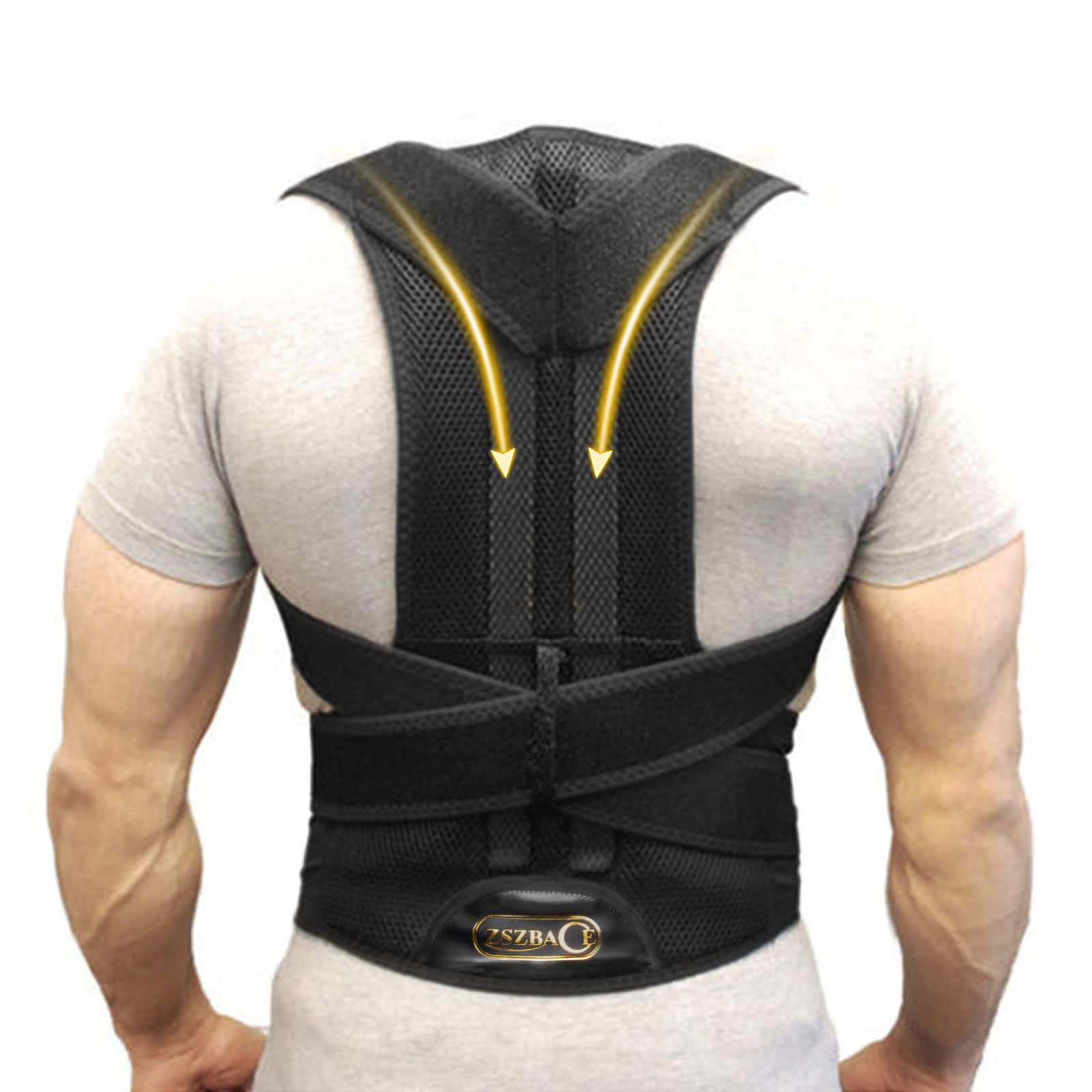 Adjustable Back Brace Posture Corrector for Men & Women - Relief for Upper & Lower Back Pain, Scoliosis, Hunchback & Thoracic Support | Ideal for Office Work, Driving & Daily Activities