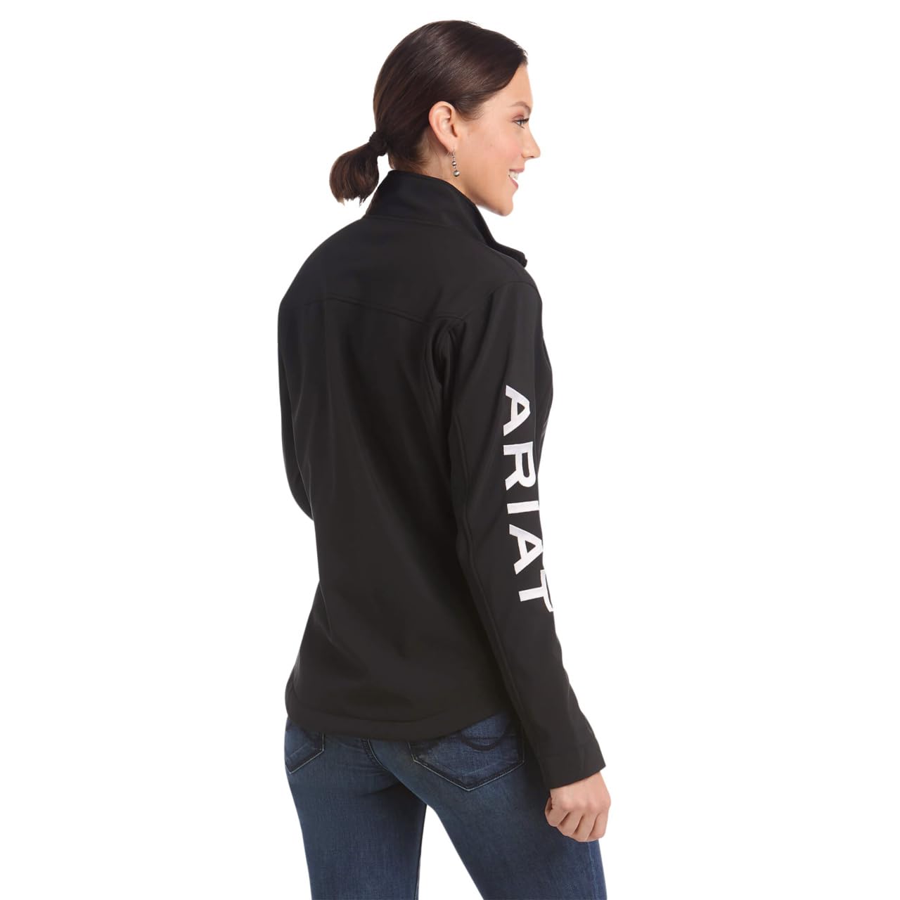 Ariat Women's New Team Softshell Jacket - Lightweight Waterproof Windbreaker for Outdoor Riding & Hiking | Perfect for Equestrian, Horseback Riding & Cold Weather Activities
