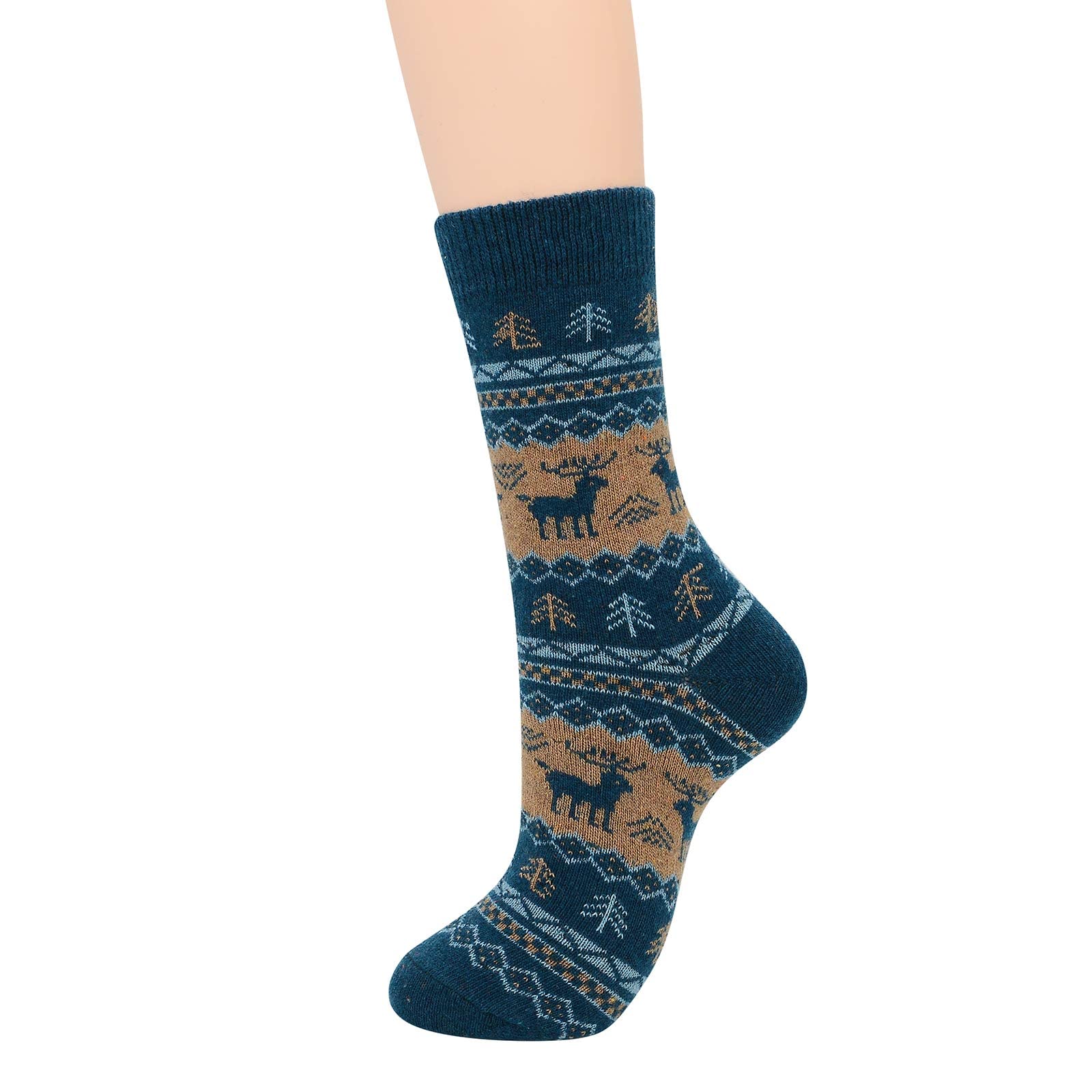 Women's Winter Warm Wool Socks - Soft Fuzzy Thermal Boot Socks for Cold Weather | Cozy Thick Fluffy Socks for Indoor, Outdoor & Snow Activities | American Fashion Trends