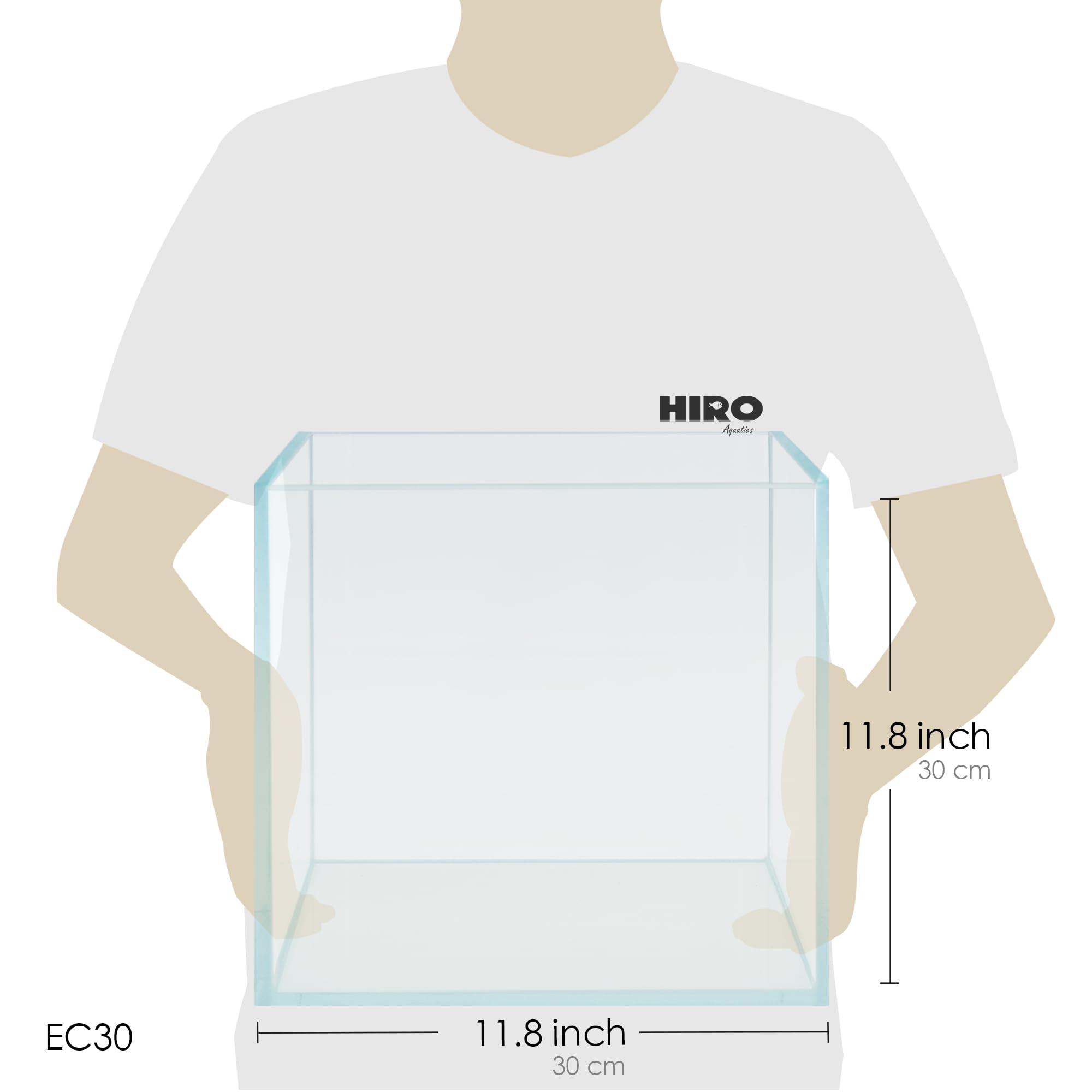 Premium Cube Rimless Frameless Ultra Clear Glass Aquarium - 5mm Low Iron Glass Fish Tank with White Leveling Mat & Optional Lids - Perfect for Home Office Zen Decor, Nano Reef Setup, and Small Aquatic Pets