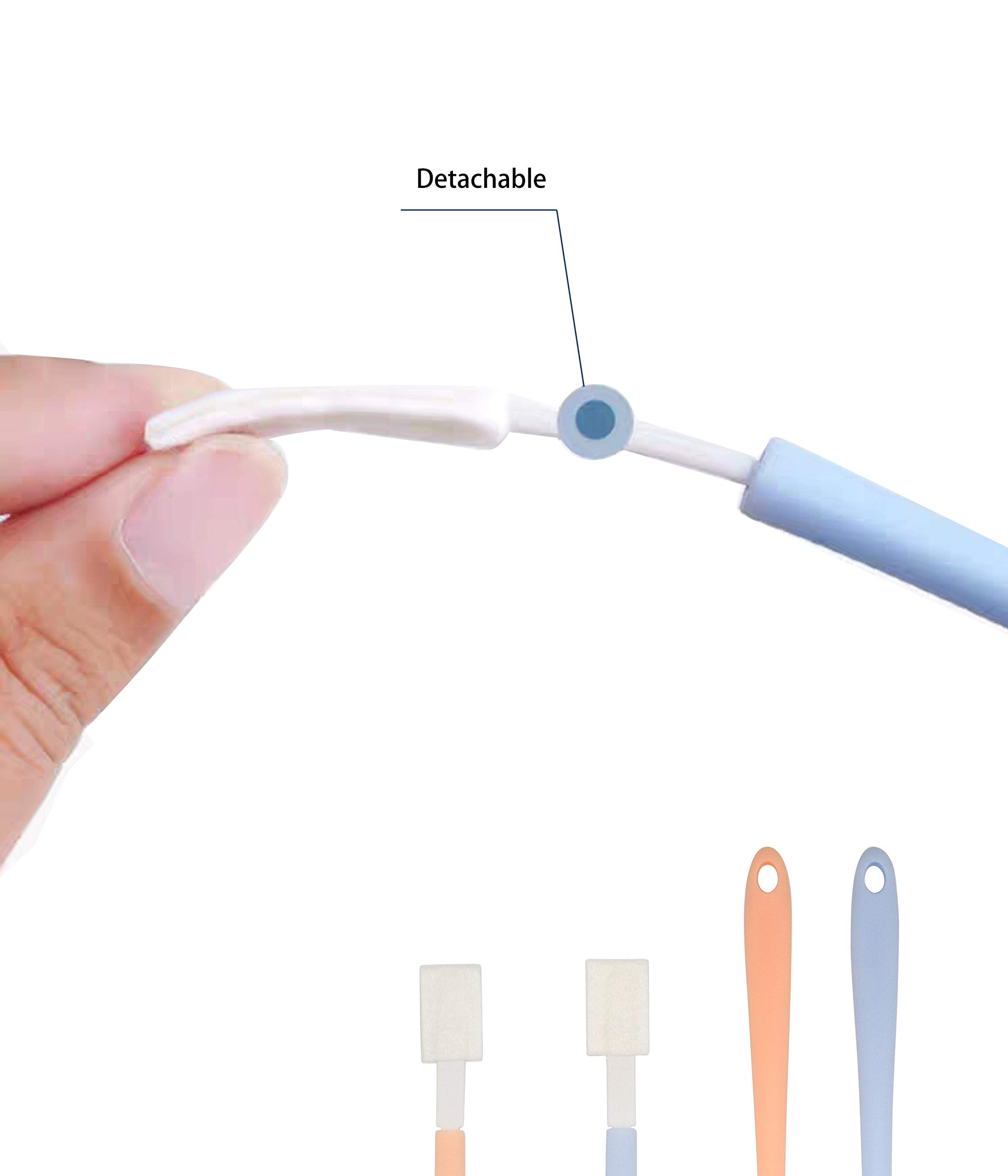 Disposable Toilet Brush Set with 2 Handles & 50 Refill Heads - Groove Cleaning Brush for Bathroom, Toilet Swab & Scrubber - Perfect for Deep Cleaning Toilet Bowls, Tiles & Hard-to-Reach Areas