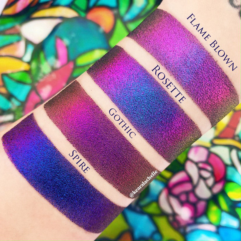 Flame Blown - Multichrome Jewel-Toned Eyeshadow Palette | Long-Lasting Pigmented Makeup for Party, Night Out & Special Occasions