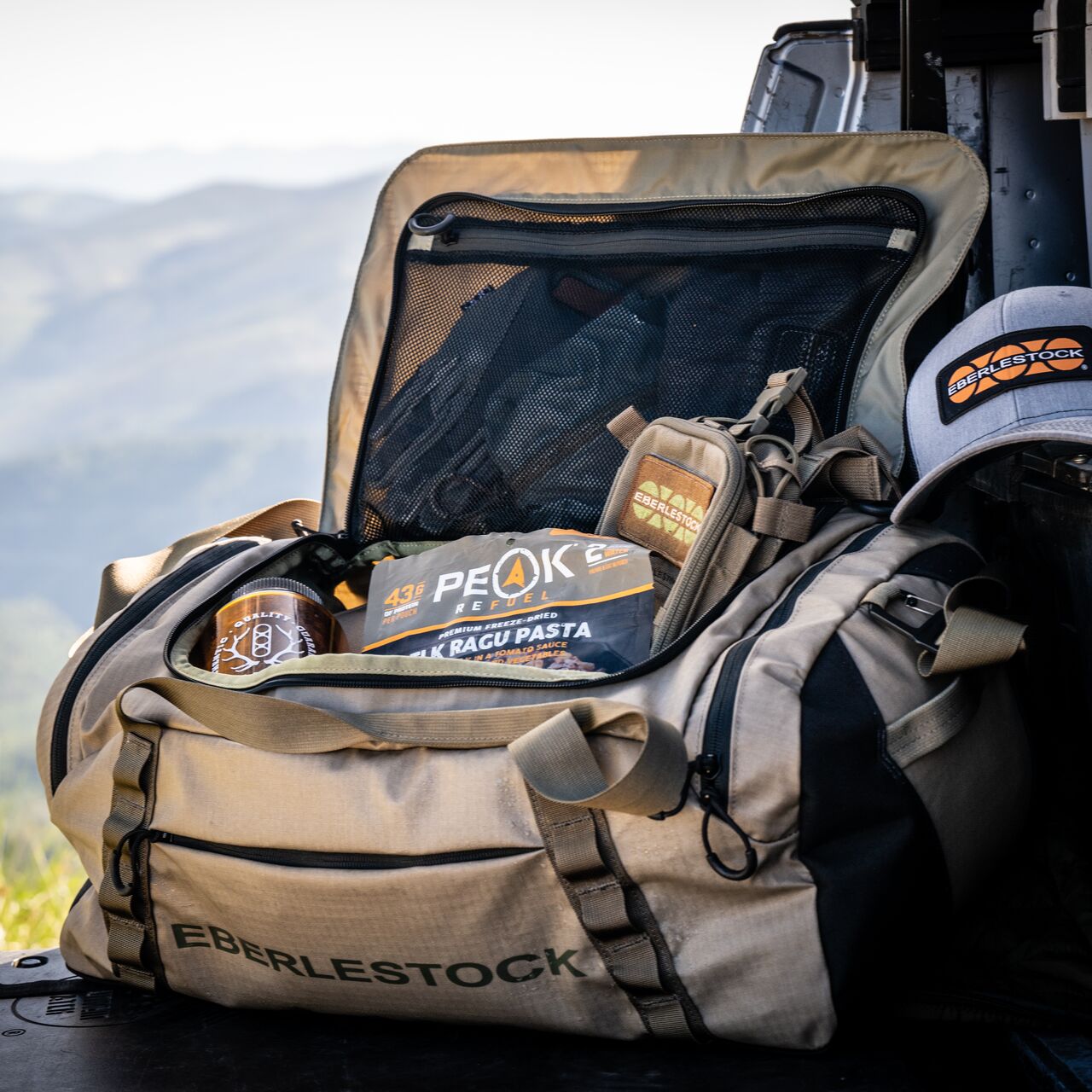 Eberlestock Hyllus Duffel Bag - Ultra Durable Water-Resistant Travel Duffel with Multiple Internal & External Pockets - Perfect for Camping, Hiking, Gym & Outdoor Adventures