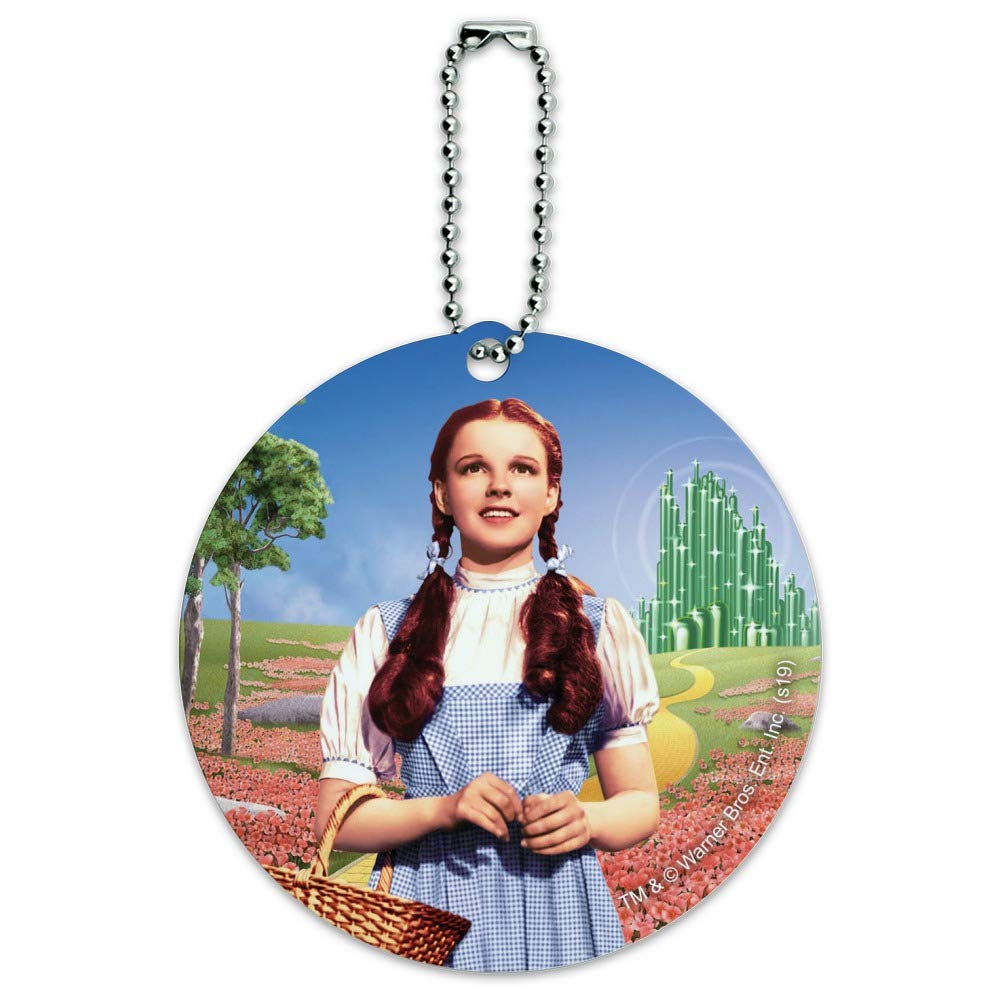 Wizard of Oz Dorothy Round Luggage ID Tag - Personalized Suitcase Name Tag for Carry-On Bags - Perfect for Travel, Cosplay & Themed Events