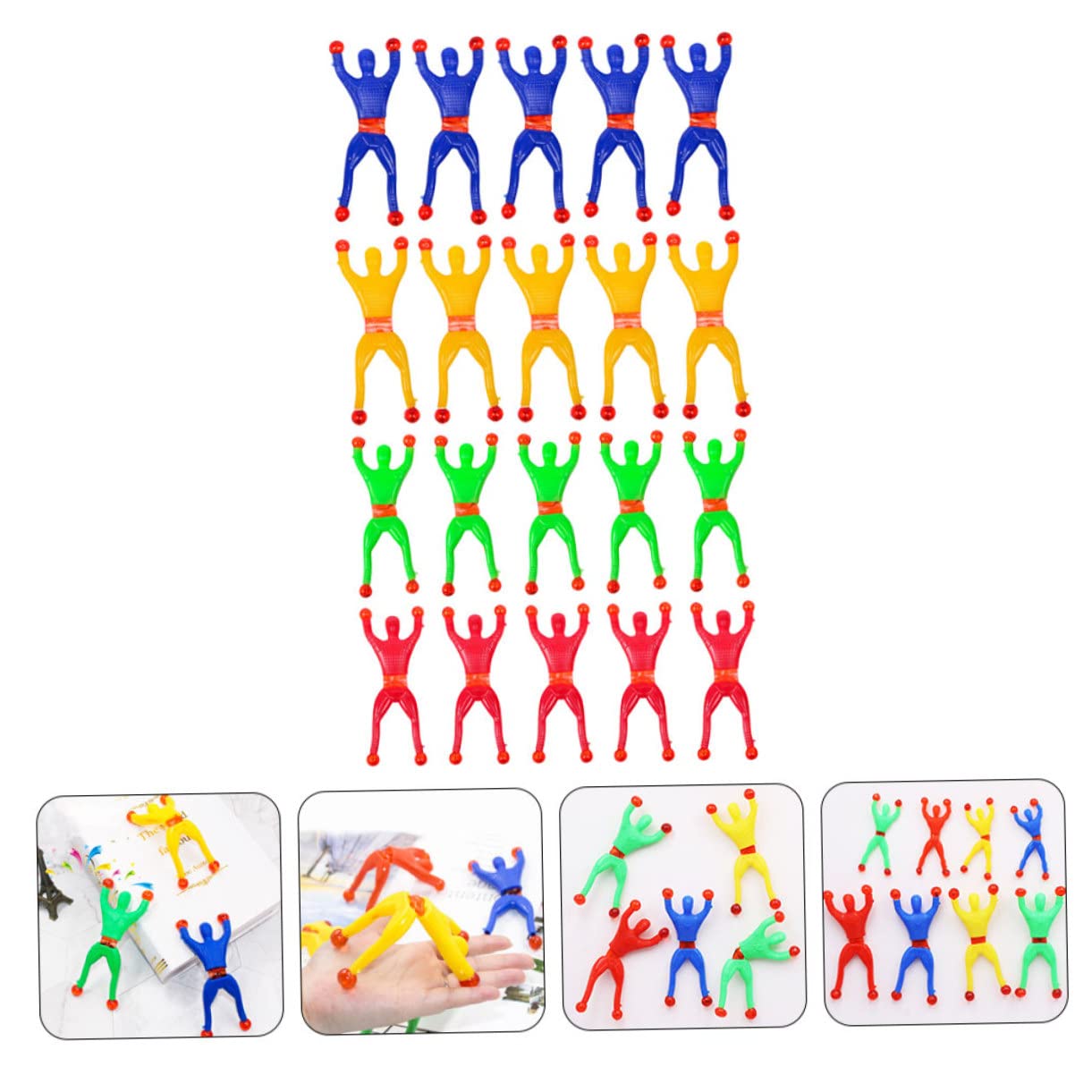 100 Pcs Educational Sticky PVC Toys for Kids - Safe, Interactive Learning & Sensory Play - Perfect for Classroom, Party Favors & Stress Relief