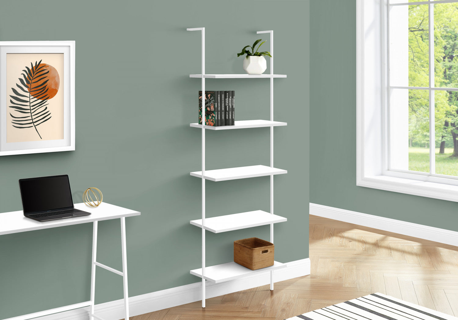 White Vale Bookcase - Modern Wooden Bookshelf for Living Room, Bedroom & Office - Stylish Storage Solution for Books, Decor & Essentials
