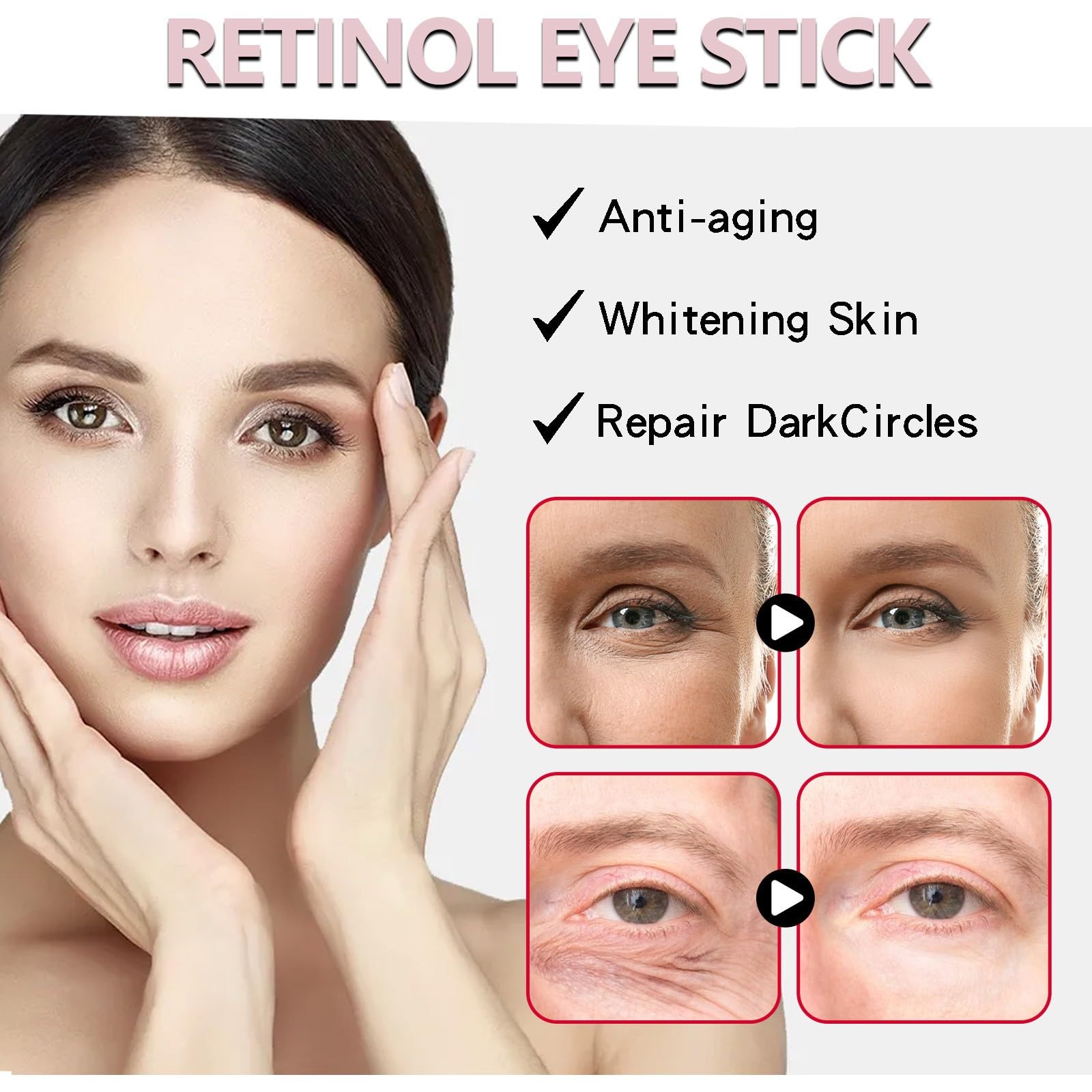 Anti-Aging Eye Cream with Hyaluronic Acid, Collagen & Caffeine - Reduces Wrinkles, Dark Circles & Puffiness - Lifts, Firms & Brightens Under Eyes (1pc, 20g) - Perfect for Night Routine & Morning Skincare Regimen