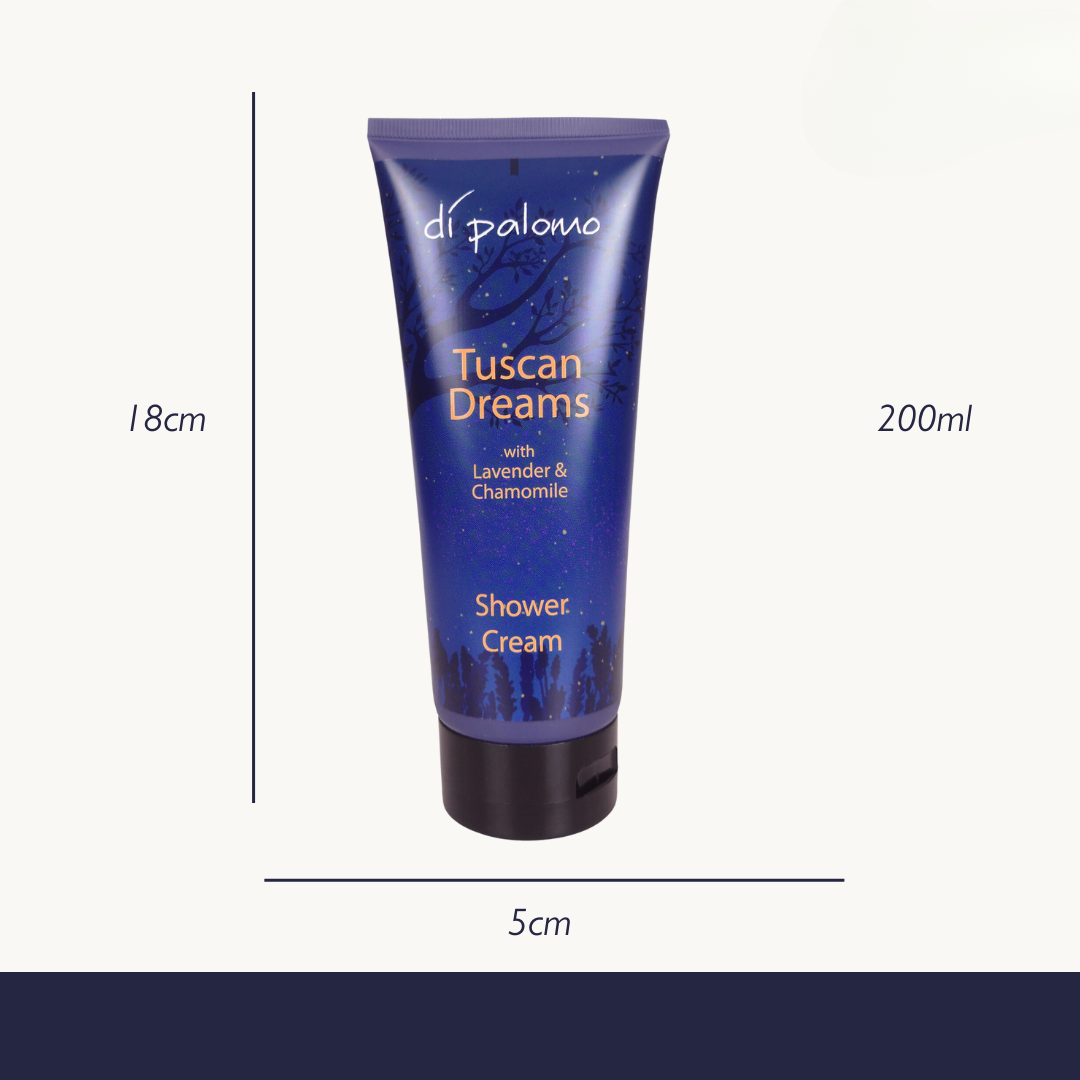 Di Palomo Tuscan Dreams Shower Cream - 200ml Luxury Body Wash with Natural Ingredients for Soft, Hydrated Skin | Perfect for Daily Use & Spa Days