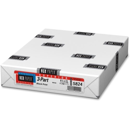 NCR5824 Carbonless Copy Paper - 2-Ply Multipurpose NCR Forms for Receipts, Invoices & Business Forms | Ideal for Offices, Restaurants & Retail Stores