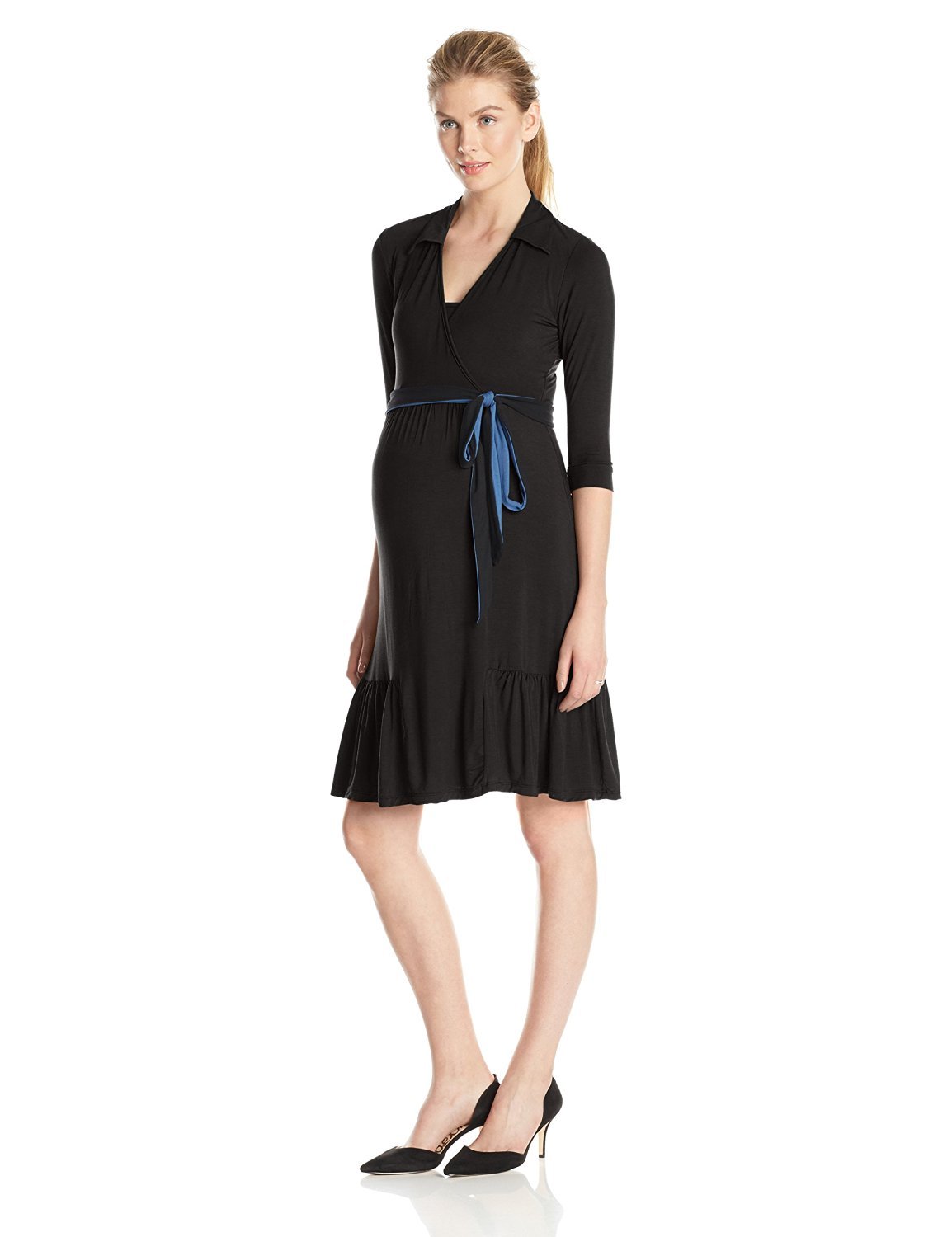 Dote Women's Maternity & Nursing Shirtdress - Comfortable Button Down Dress for Pregnancy and Breastfeeding | Perfect for Work, Casual Outings and Mother-Baby Bonding Time