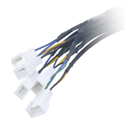 Akasa AK CBFA07 45 FLEXA FP5S PWM Fan Splitter Cable Hub - Connect & Control 5 PWM Fans for PC Cooling - Perfect for Gaming Rigs, Workstations & Custom PC Builds