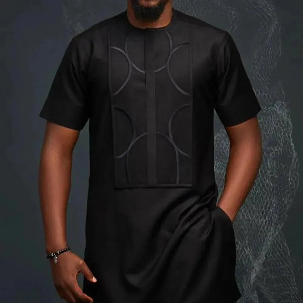 Stylish Men's Graphic Print Cotton Two Piece Outfit Set - Casual Lounge Wear for Home & Street Fashion