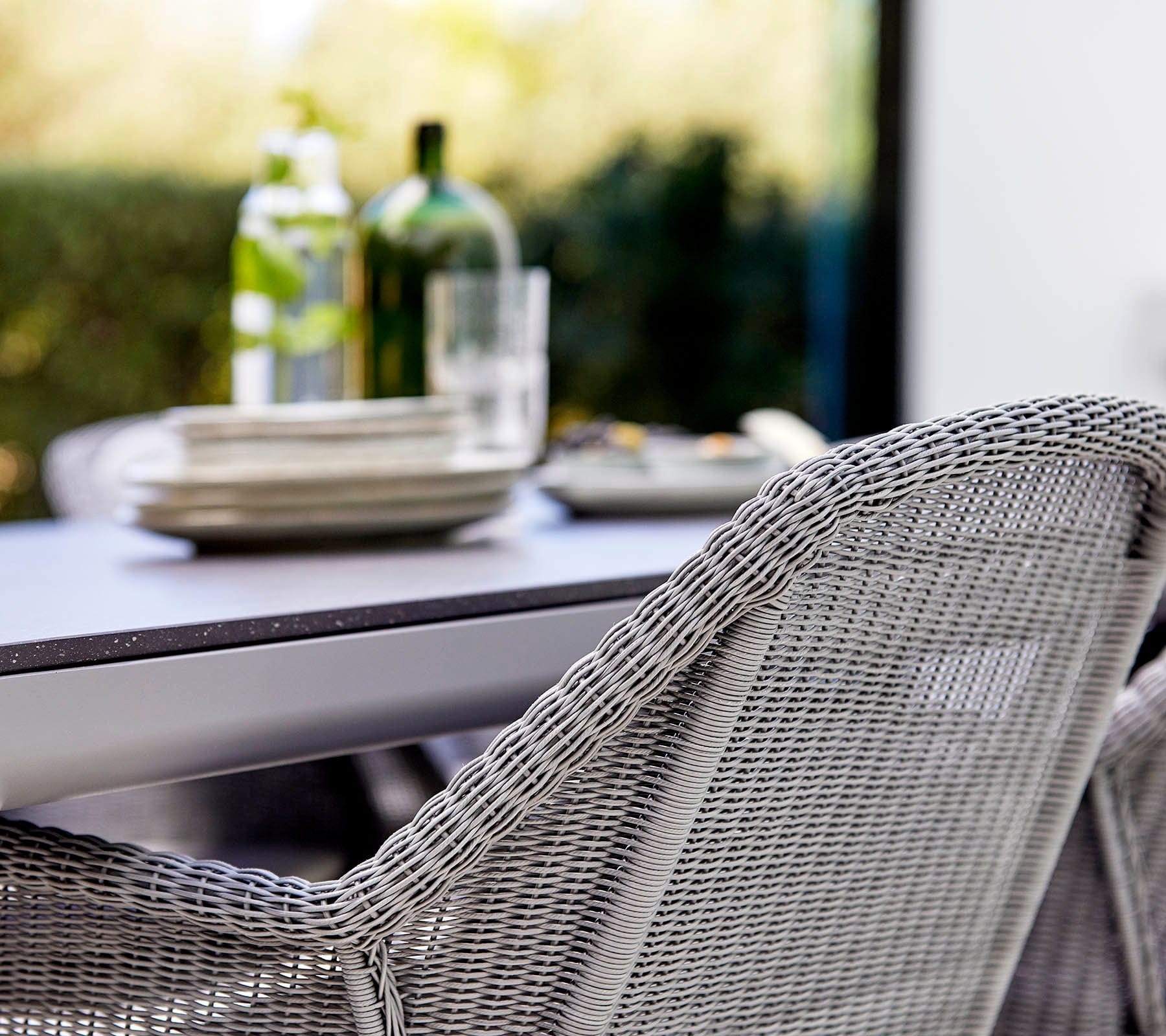 Breeze Outdoor Dining Weave Chairs Set of 2 - Lightweight Patio Furniture for Backyard, Poolside & Garden - Weather-Resistant Wicker Dining Chairs with Cushions