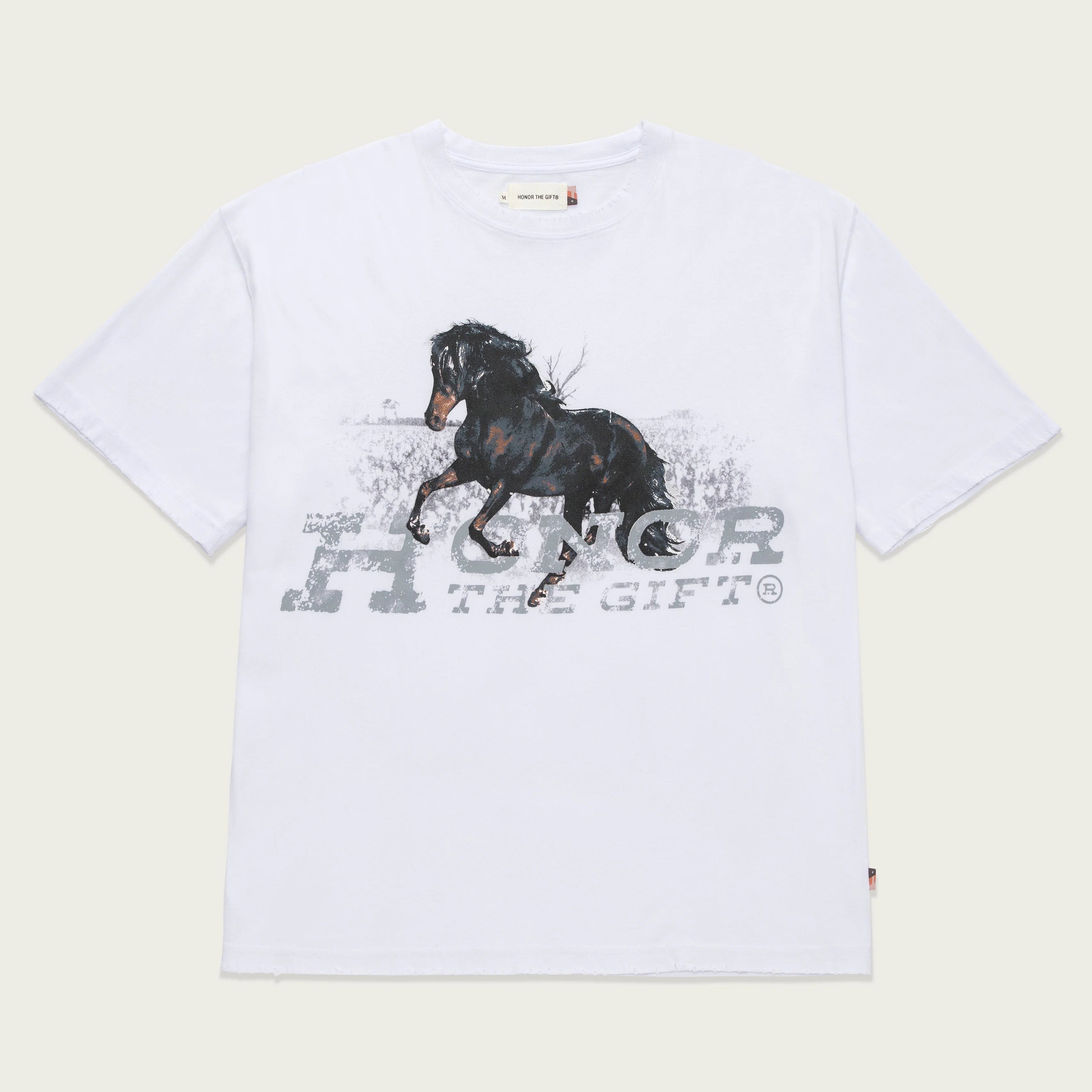 Honor the Gift Work Horse T-Shirt - Premium White Cotton Tee for Men - Perfect for Casual Wear, Gym & Everyday Outfits