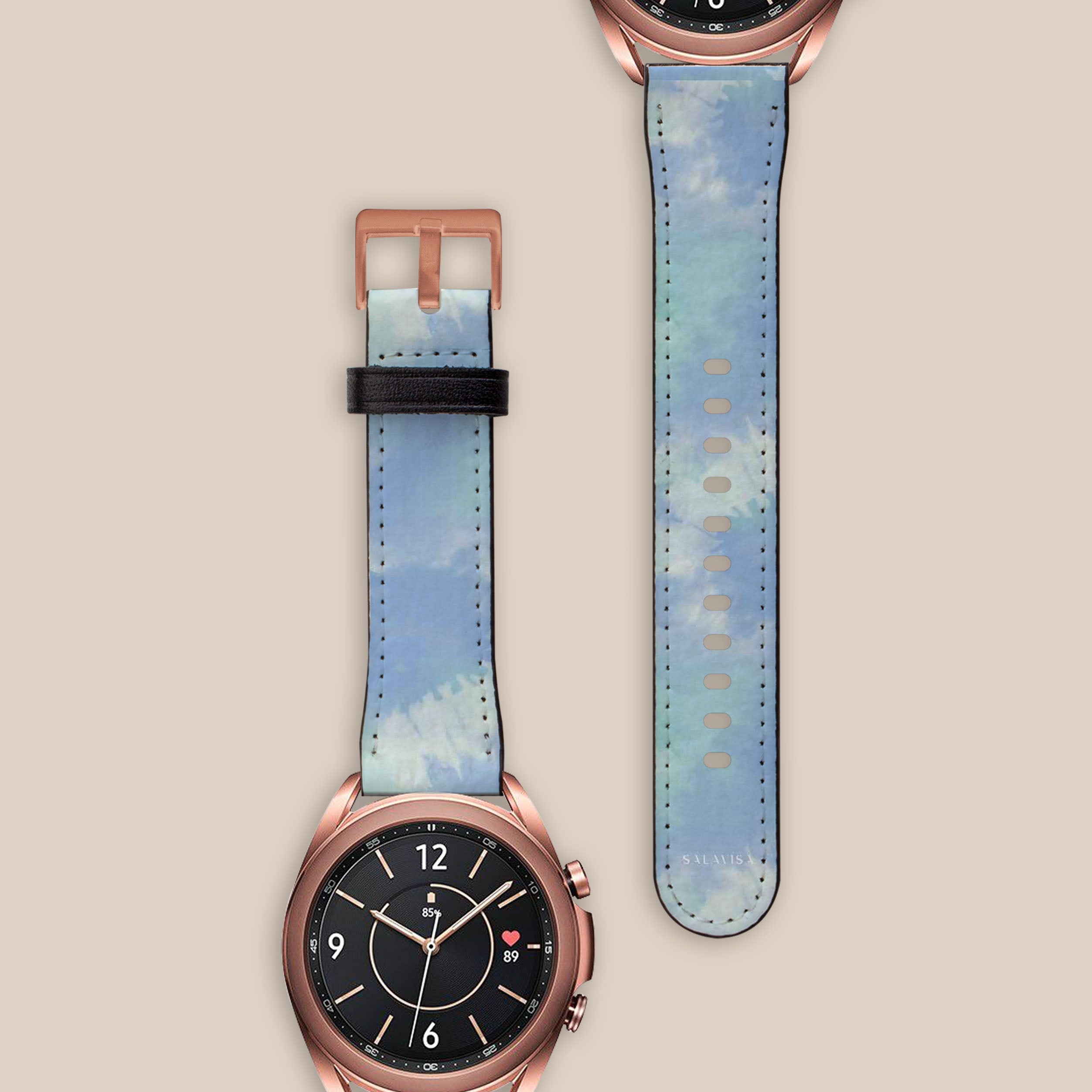 Ocean Green Tie Dye Galaxy Watch Band for Samsung Galaxy Watch 4/5/6 - Stylish & Comfortable Replacement Strap for Workout, Running & Everyday Use