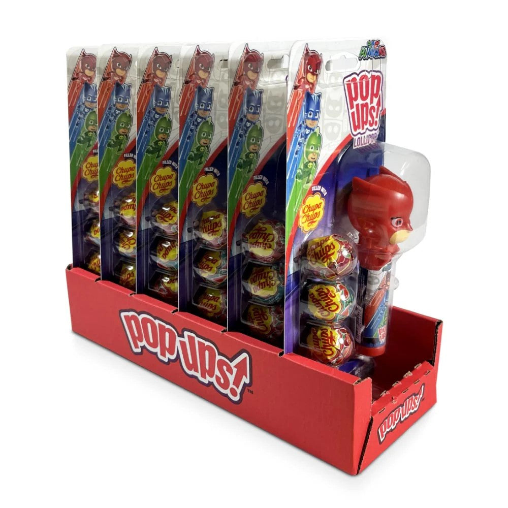 PJ Masks Flix Candy Pop Up Blister Card - 1.26oz (6 Count) Box | Kids Party Favors, Halloween Treats & Birthday Goodie Bags