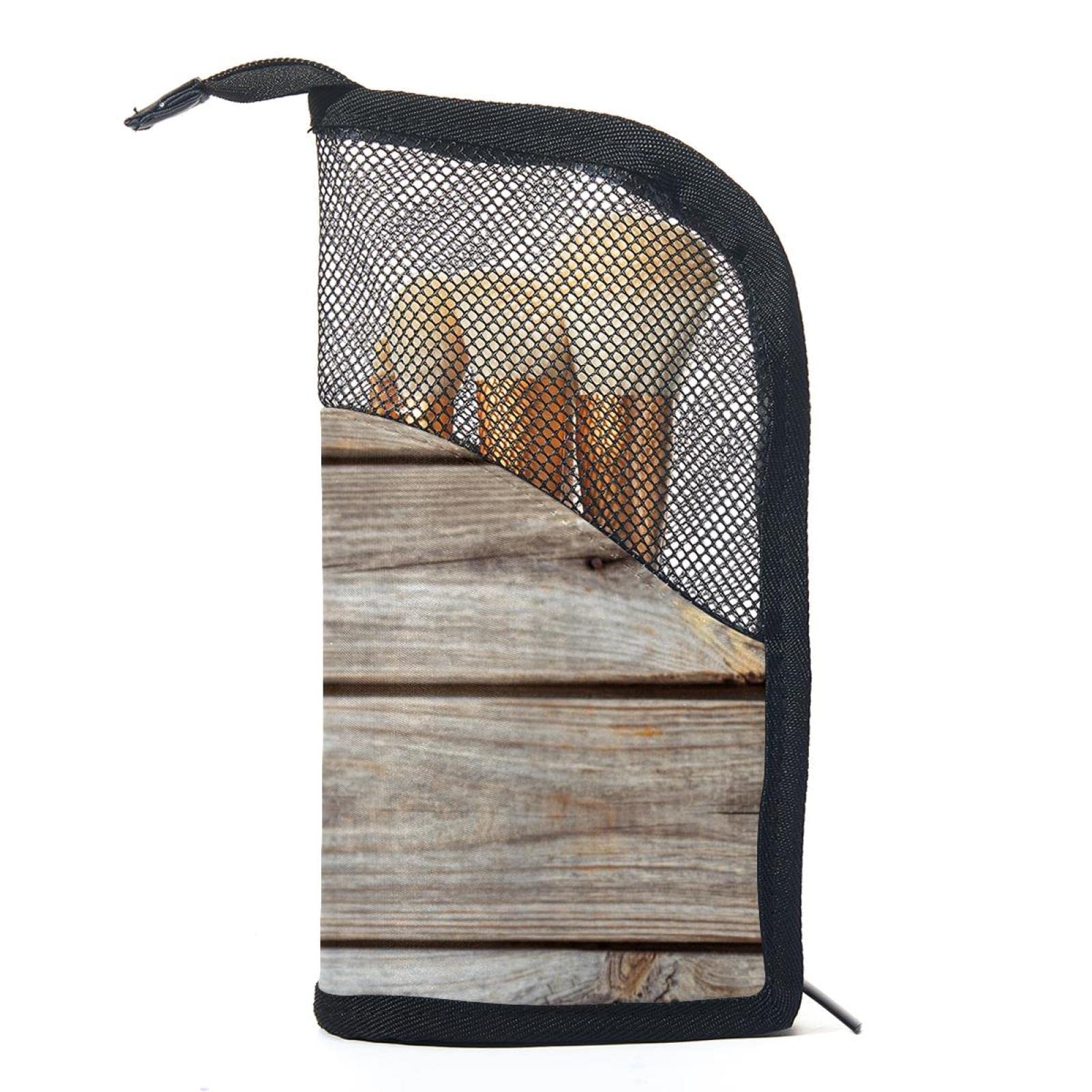 12-Piece Makeup Brush Organizer Bag with Floral Design - Portable Cosmetic Brush Holder Case for Travel & Home Storage - Perfect for Makeup Artists & Beauty Enthusiasts