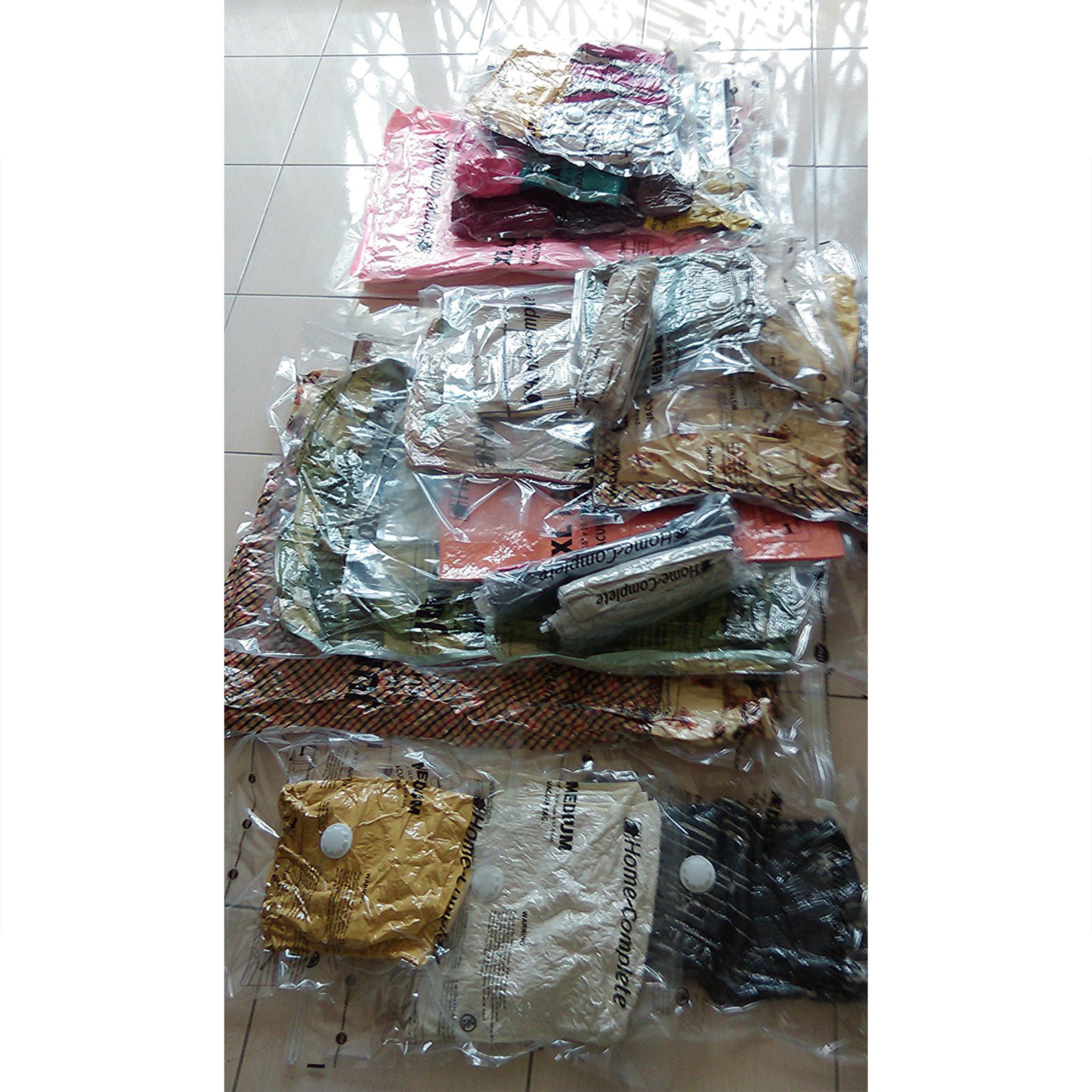 Vacuum Storage Bags - Space Saving Air Tight Compression Bags for Clothes, Blankets & Seasonal Items | Shrink Down Closet Clutter | Perfect for Travel, Moving & Home Organization