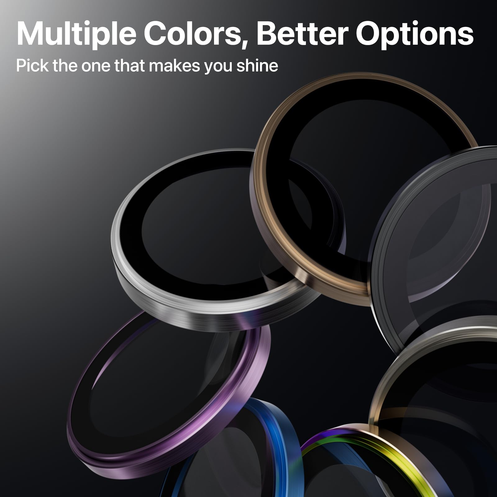 MAGEASY Sapphire Lens Protector for iPhone 16 Pro & iPhone 16 Pro Max - 3-Pack Titanium Black (Ti64) | Premium Camera Lens Cover for Scratch Protection | Perfect for Travel, Outdoor Adventures & Daily Use