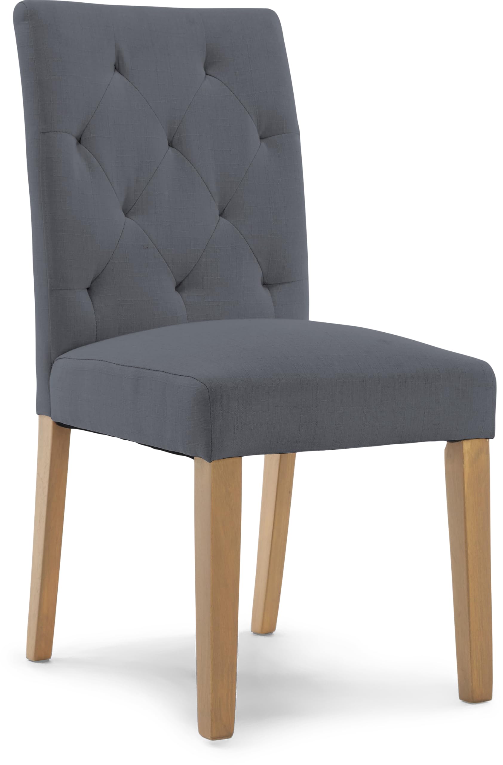 Finch Westport Tufted Dining Chairs Set of 2 - Gray Upholstered Side Chairs for Kitchen, Dining Room & Breakfast Nook - Comfortable & Stylish Seating Solution